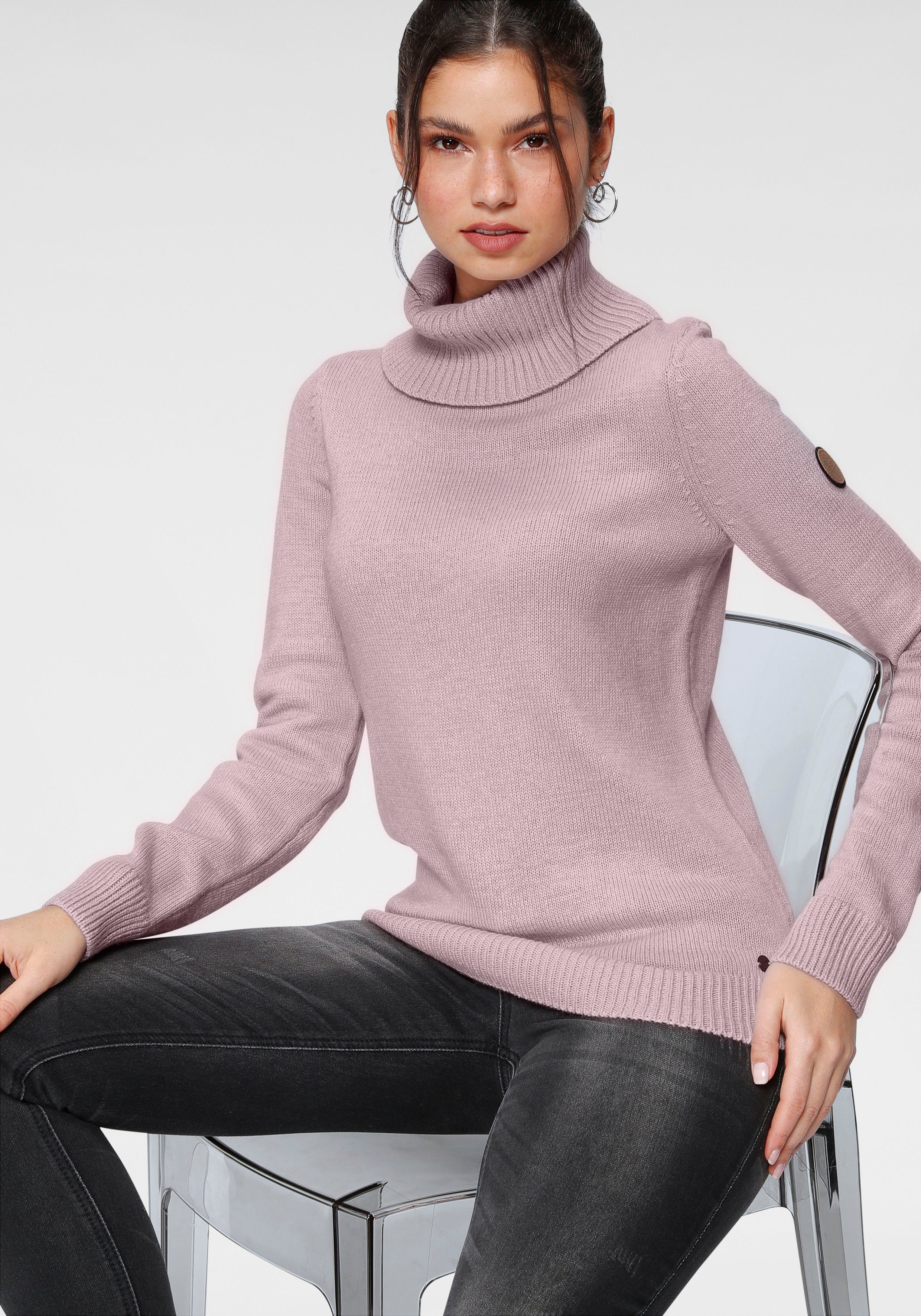Rosa Rollkragenpullover Online Kaufen Otto