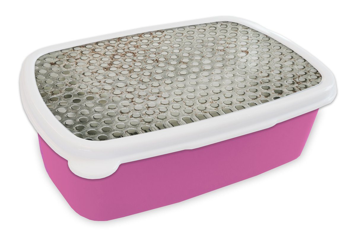 MuchoWow Lunchbox Bolzen - Eisen Mädchen, Brotbox Snackbox, rosa Kunststoff, - Brotdose (2-tlg), Kinder, für rostig, Erwachsene, Kunststoff