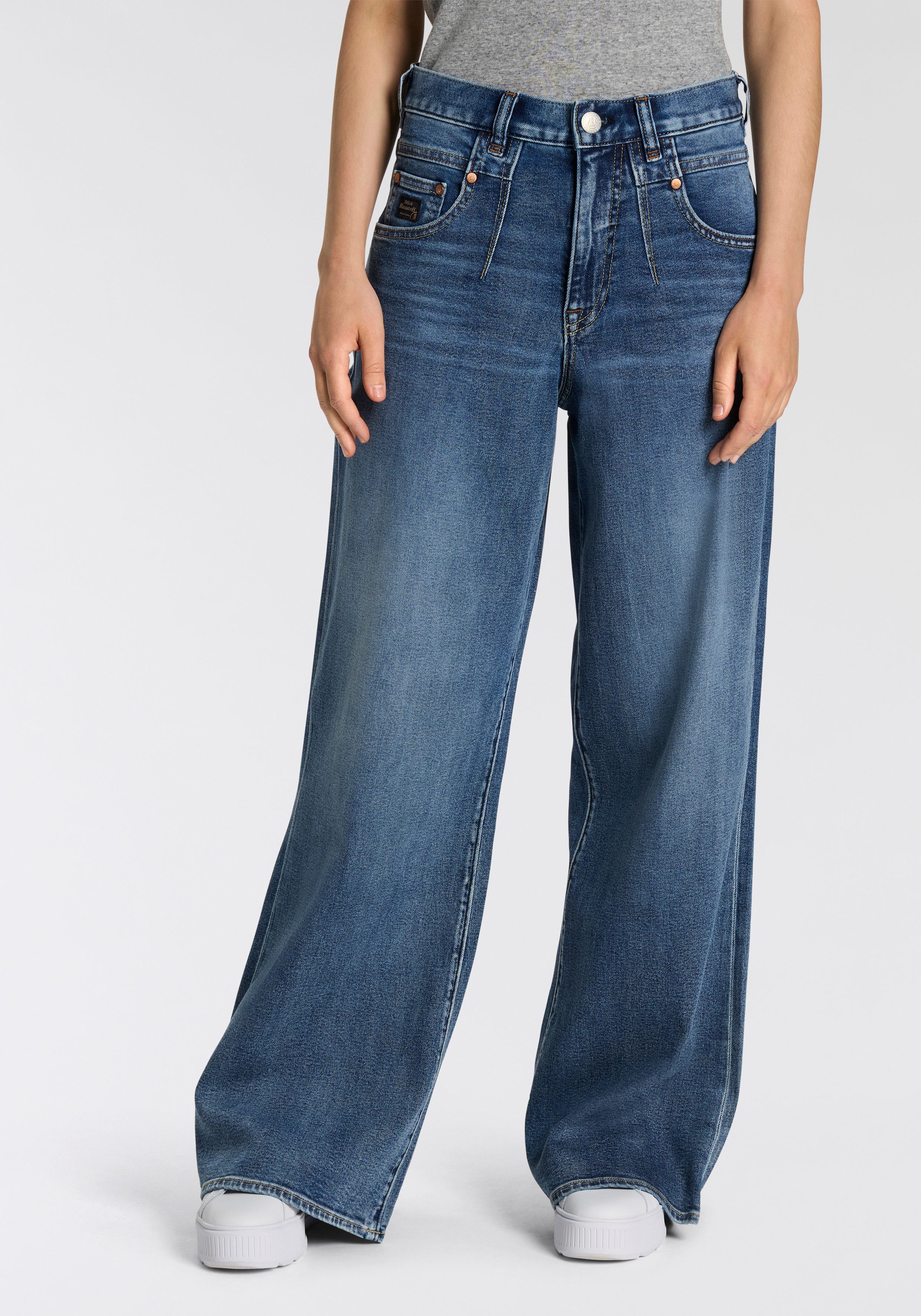 Herrlicher 5-Pocket-Jeans Brooke Wide Denim Comfort günstig online kaufen