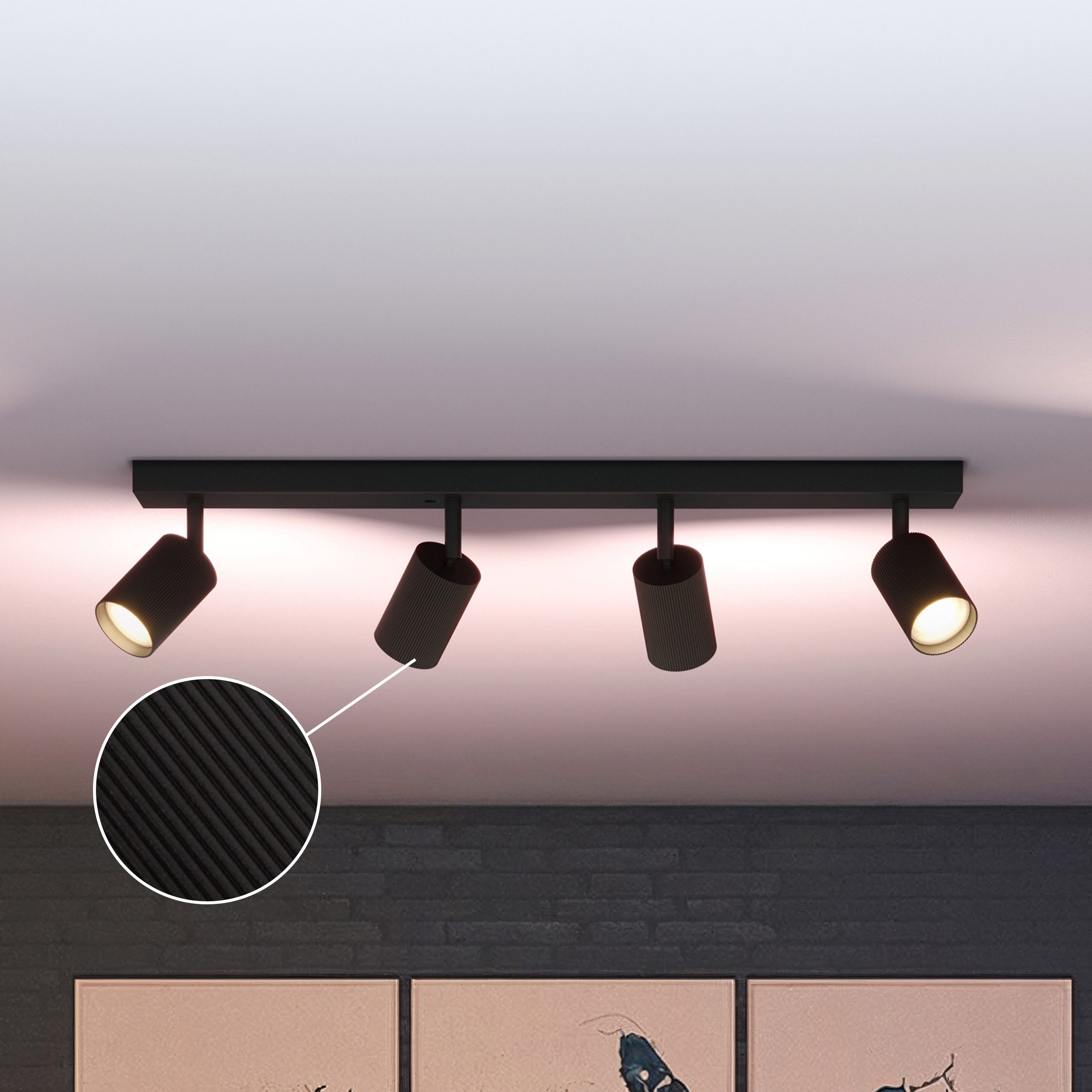 Philips Deckenspot Wyatt LED, Aluminium, exklusive GU10, ohne Leuchtmittel, Wand- & Deckenmontage, schwenkbar