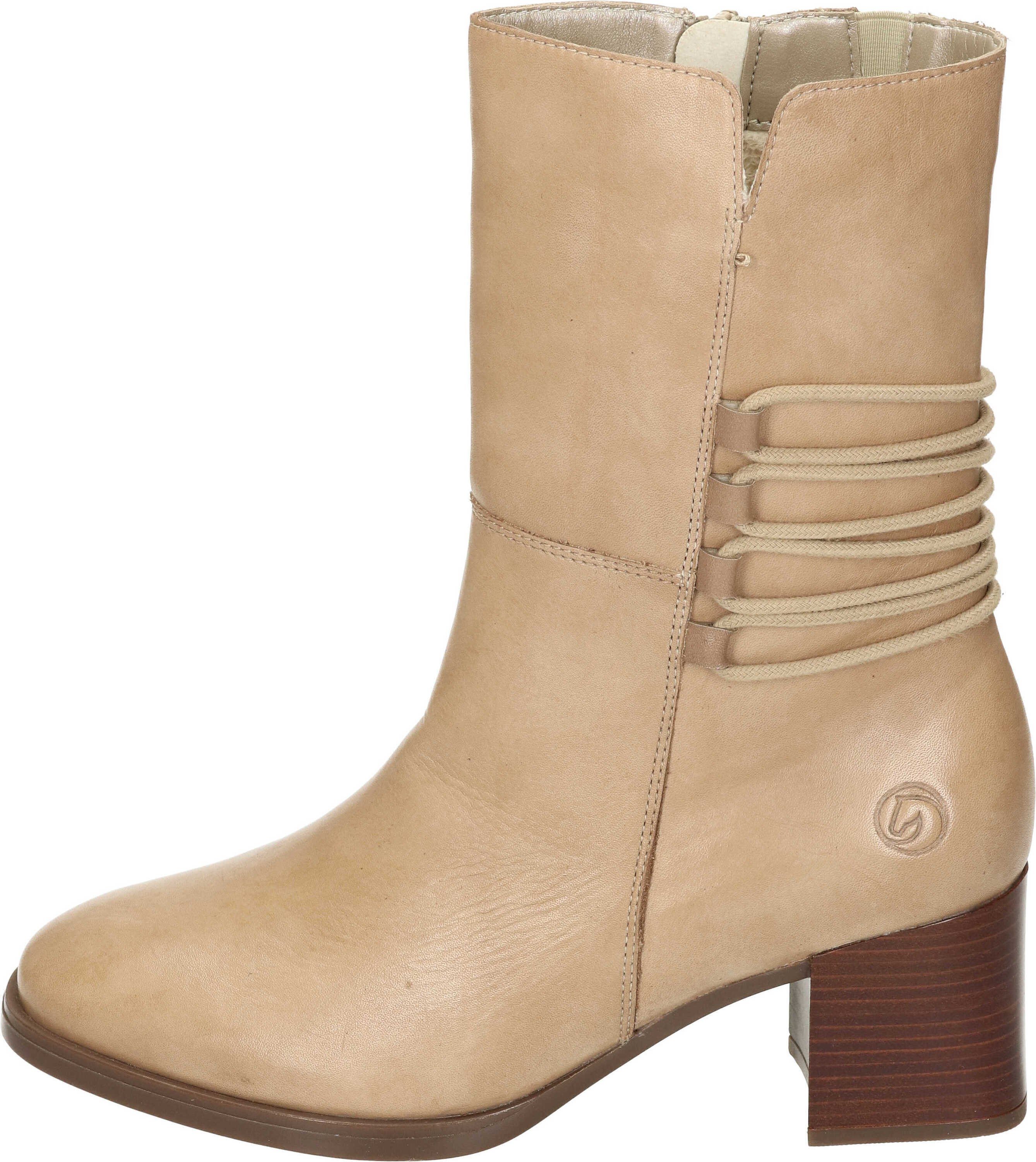 Stiefelette Stiefeletten aus Leder echtem beige Remonte