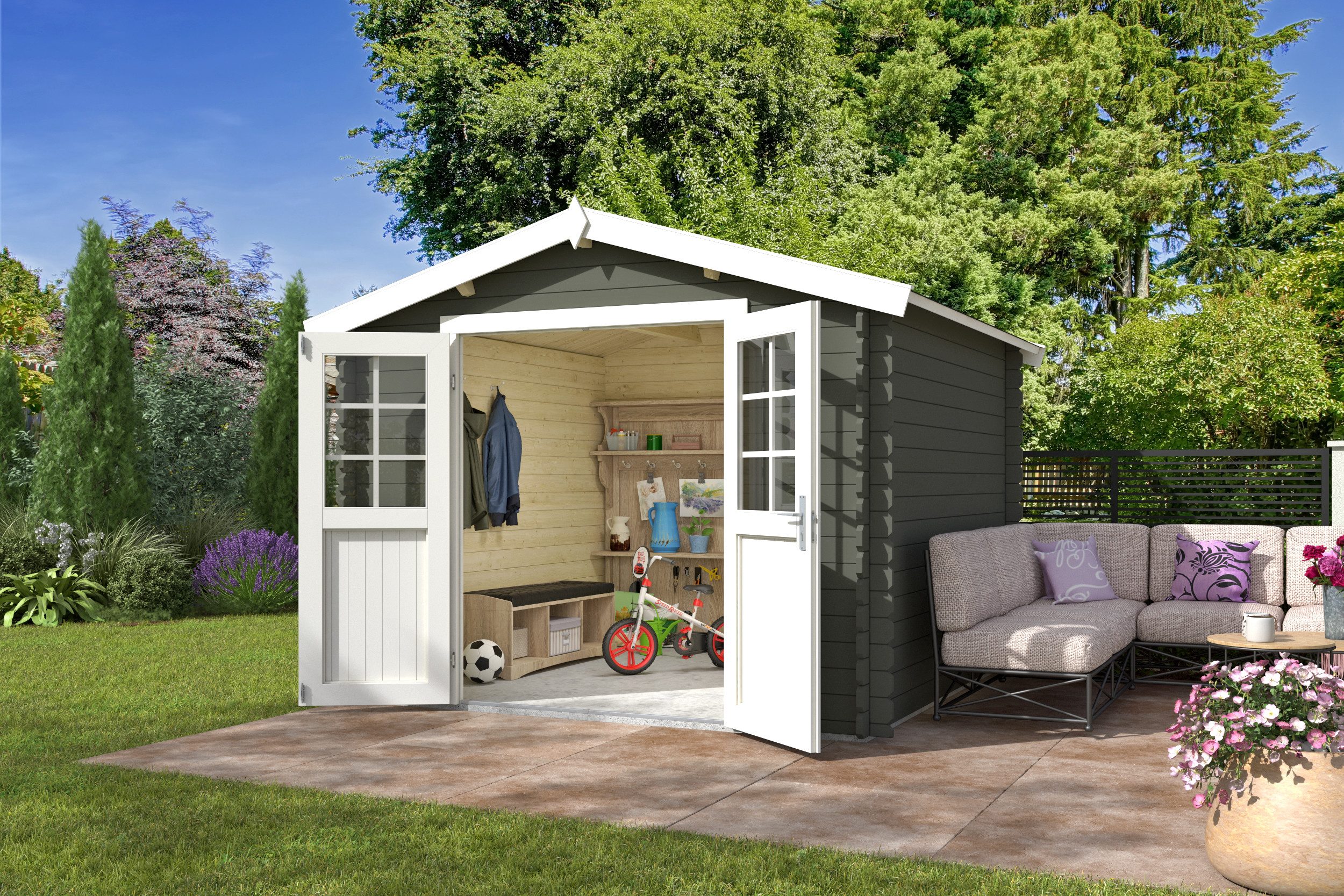 Nordic Holz Gartenhaus Norah 275, BxT: 307,2x295 cm