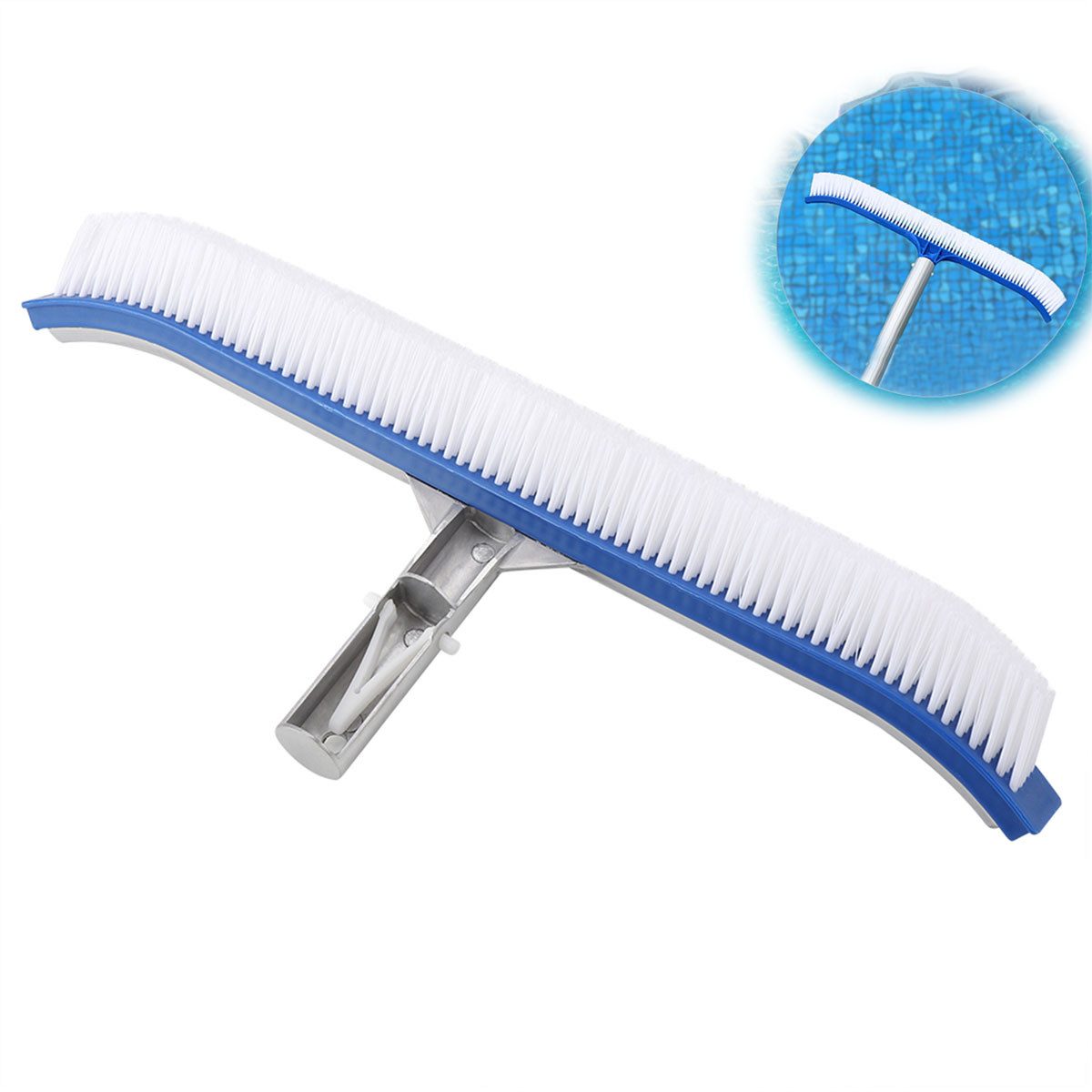 SURFOU Poolpflege 45cm Wandbürste für Schwimmbäder Reinigungswerkzeug mit für Teiche, (für Spas und Warmwasserpools), Aluminiumgriff