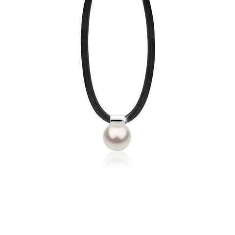 Nenalina Perlenkette Kautschuk Synthetische Perle 925 Silber