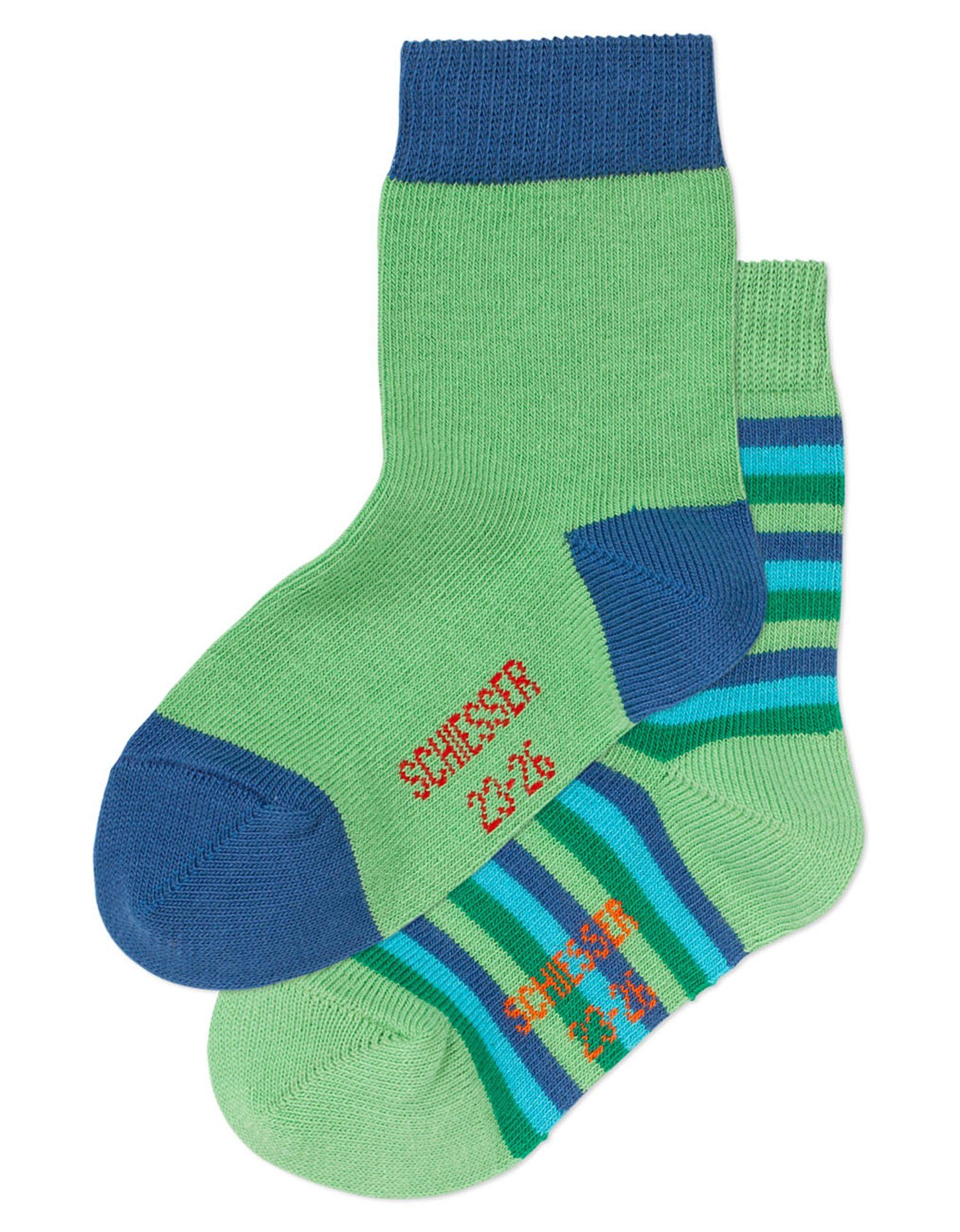 Wäsche/Bademode Socken Schiesser Langsocken 142314 (Packung, 2-Paar, 2 Paar) Kinder Socken, Jungen & Mädchen mit Baumwolle, Kind
