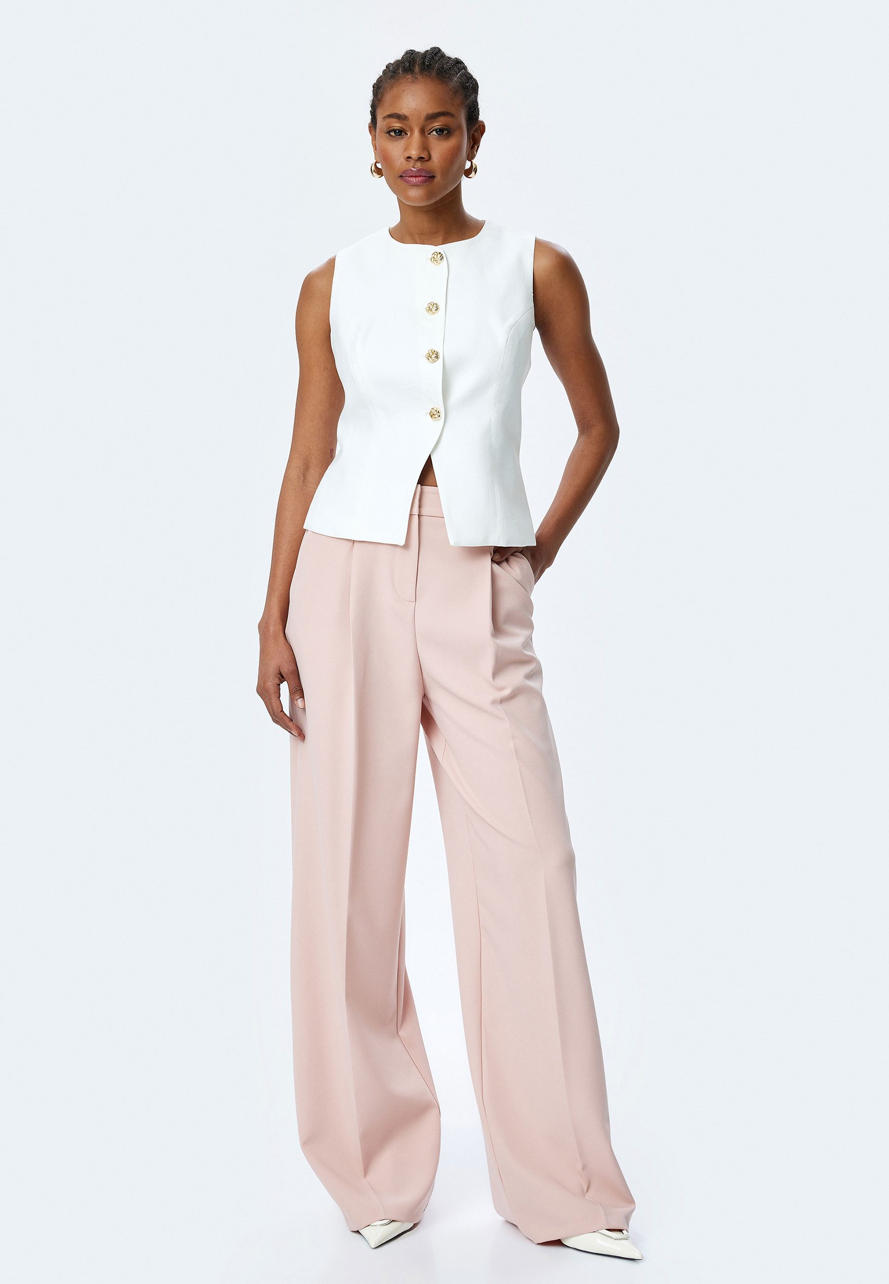 Koton Palazzohose Hohe Leibhöhe Palazzo Palazzohose günstig online kaufen