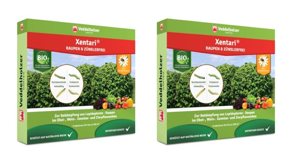Veddelholzer Insektenschutz-Spray Xentari® 16 x 2g Raupen & Zünslerfrei Buchsbaumzünsler Schadraupen, Xentari Raupenfrei Buchsbaumzünsler