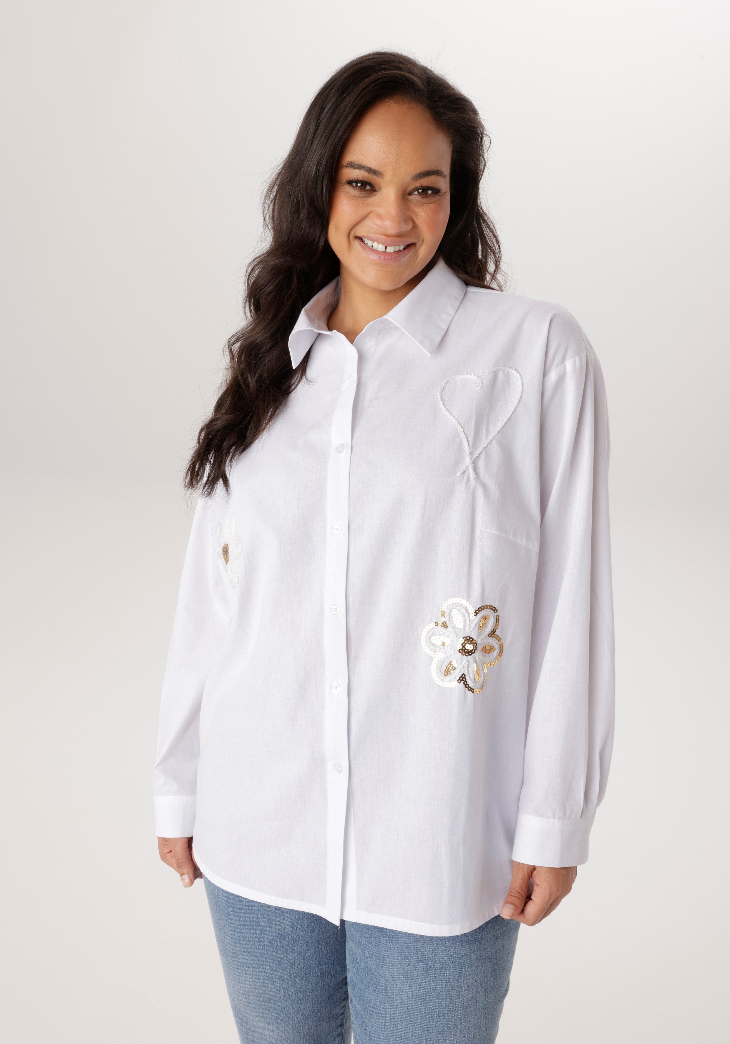 Aniston PLUS Hemdbluse mit edlen Applikationen - NEUE KOLLEKTION. € 49,99, (€ 49,99 pro 1 Stk).