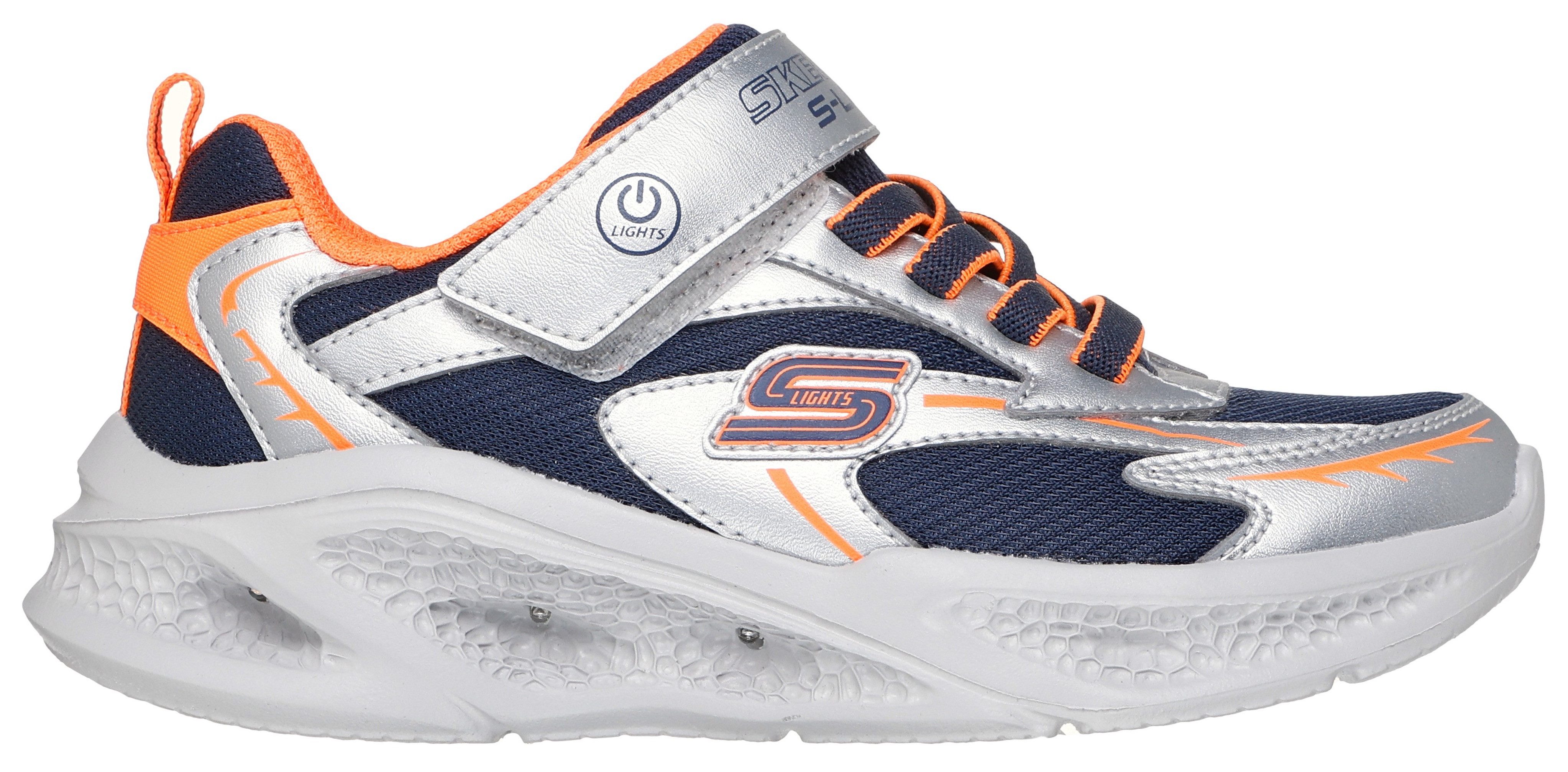 Skechers SKECHERS METEOR-LIGHTS Sneaker Klettschuh mit Blinkfunktion, Größenschablone zum Download