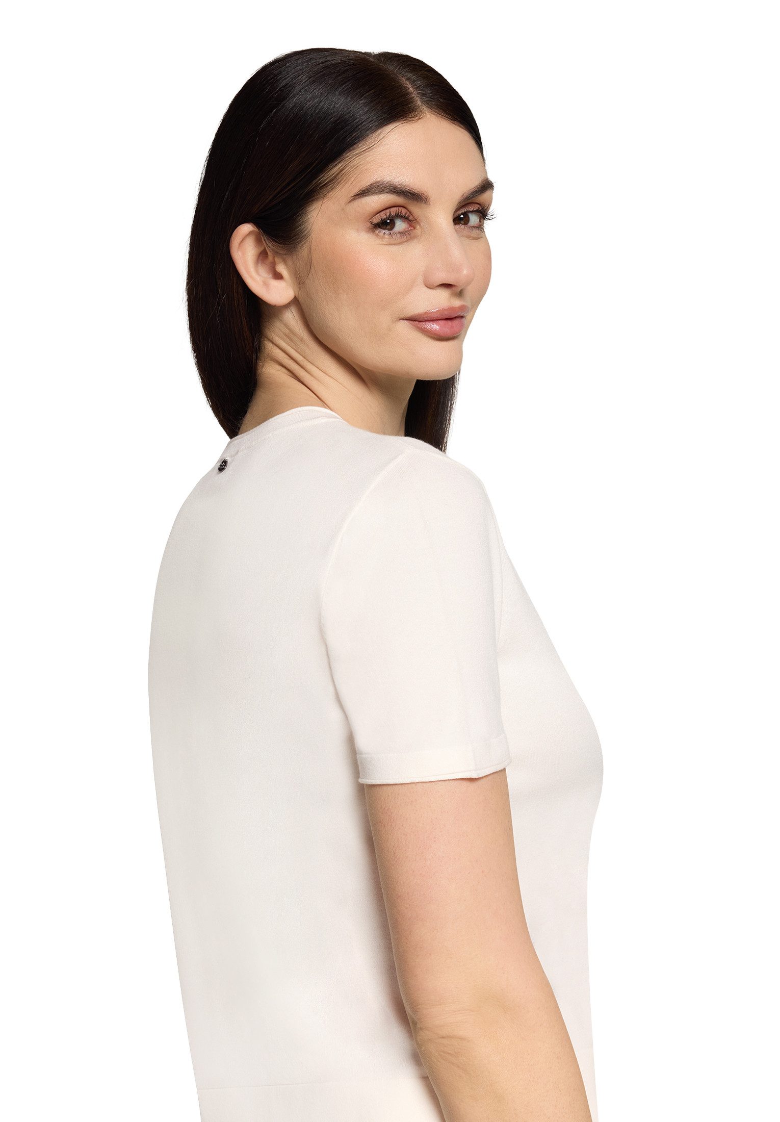 Vera Mont Kurzarmshirt Damen mit Rundhalsausschnitt (1-tlg) Struktur