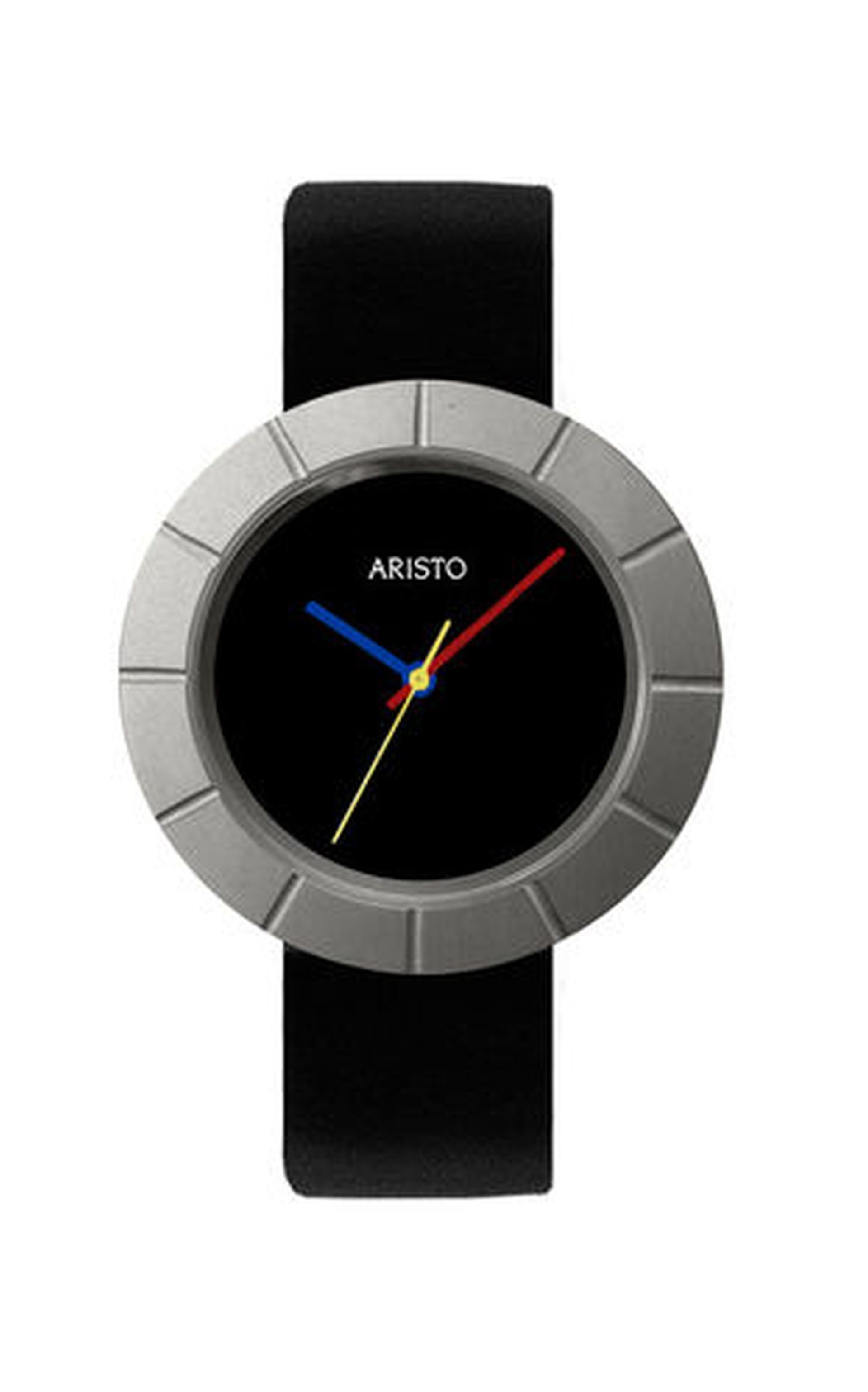 ARISTO Quarzuhr 5D103-2, Bauhaus, Damenuhr Lederarmband schwarz - Made in Germany