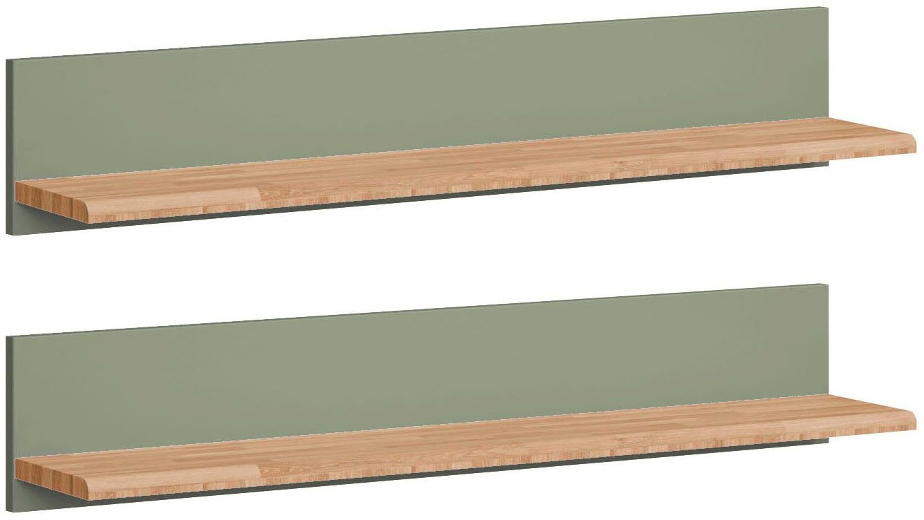 Home affaire Wandregal Ribe,2er Set,teilmassiv mit massiver Ablagefläche, B günstig online kaufen