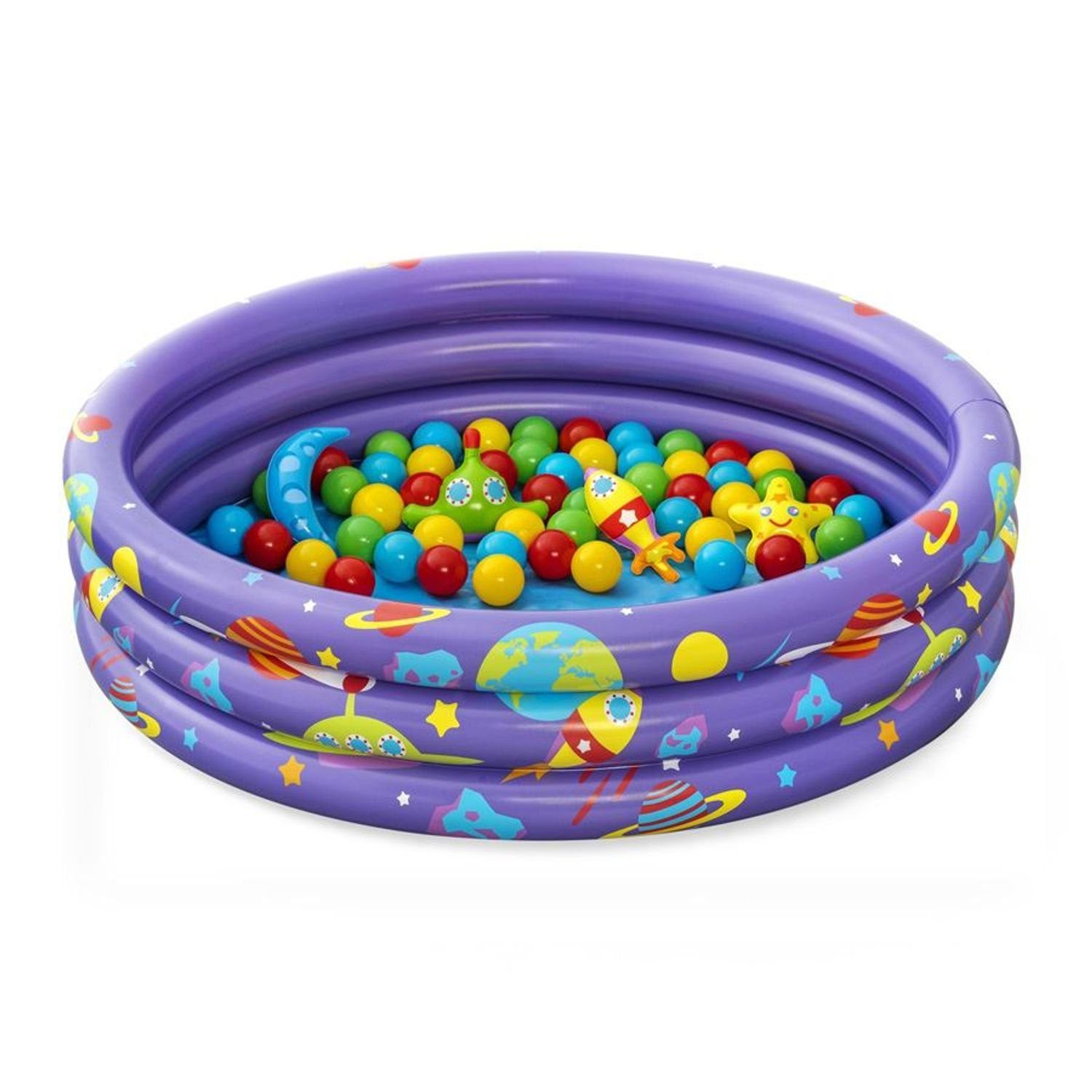 Planschbecken Bestway Bällebad Weltraum 102x25cm Planschbecken Ballpool Kinder