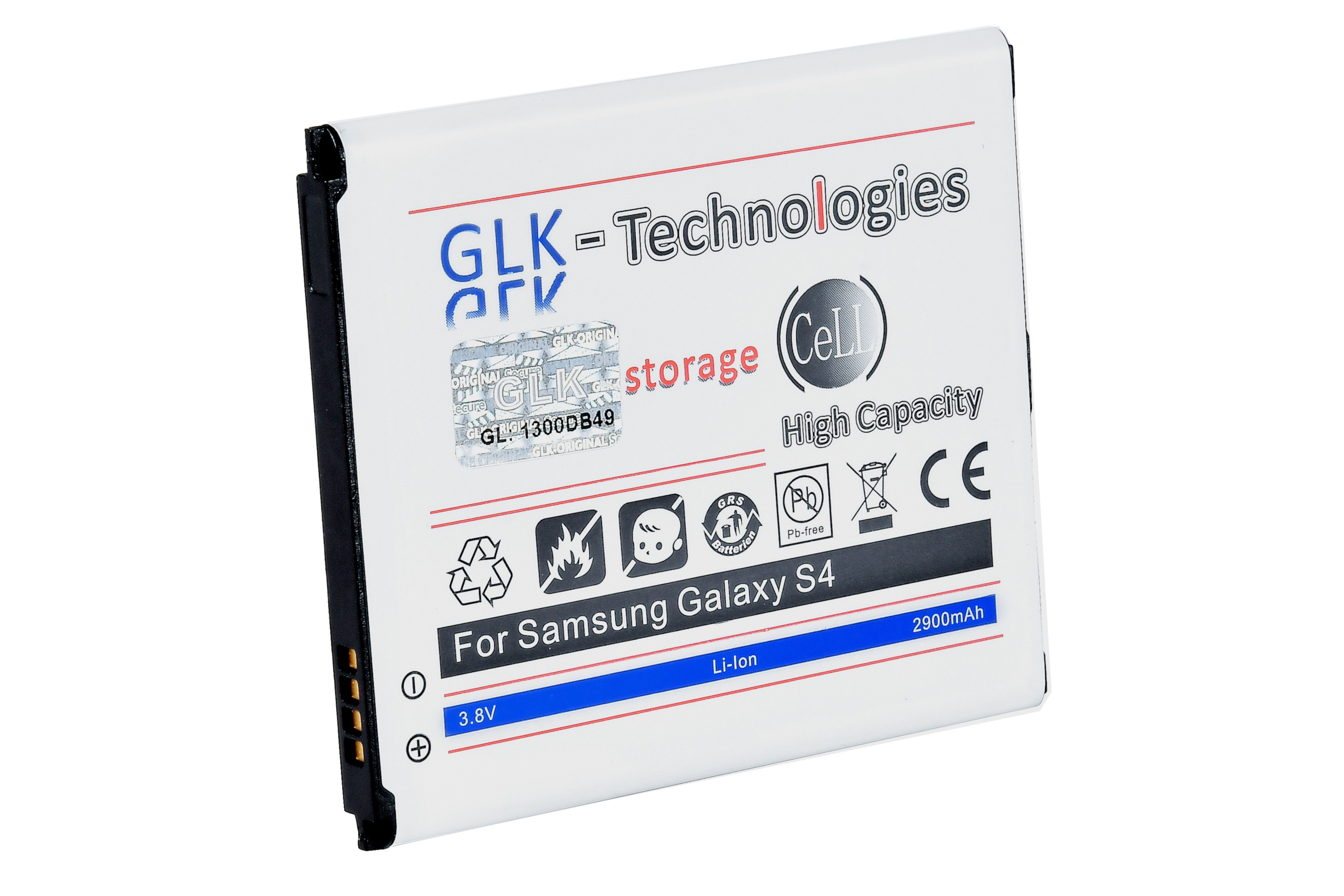 GLK-Technologies High Power Ersatzakku S4 mAh kompatibel Akku, Battery, EB-B600BE, mAh 2900 NEU Original mit accu, Smartphone-Akku Galaxy Samsung GLK-Technologies 2600