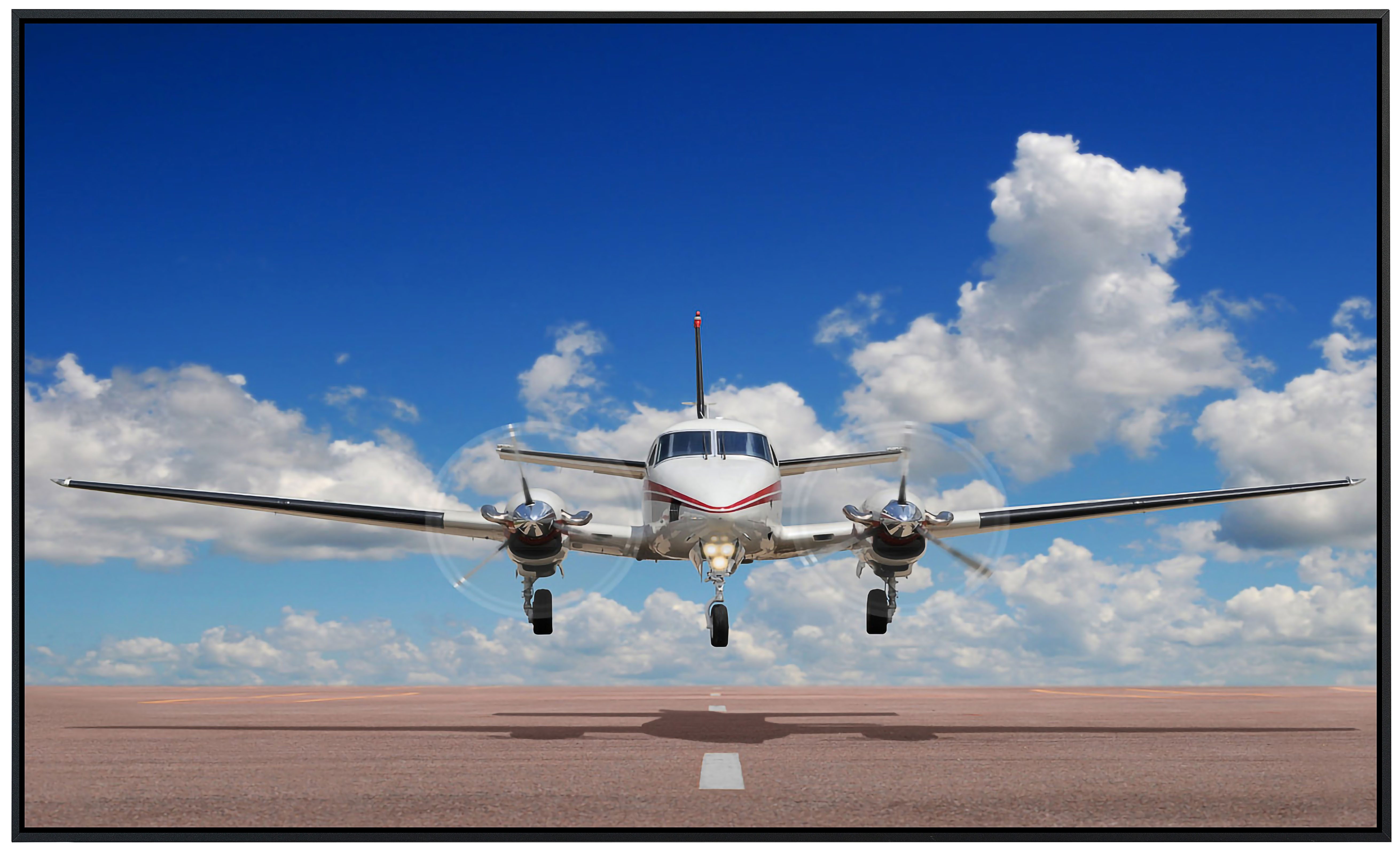 Papermoon Infrarotheizung INFRAROT-BILD-HEIZUNG, Flugzeug, TÜV-Rheinland/GS zertifiziert, angenehme Strahlungswärme