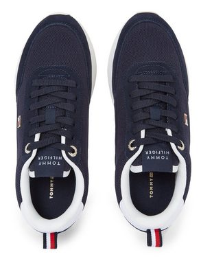 Tommy Hilfiger FLAG KNIT RUNNER Sneaker, Freizeitschuh, Halbschuh, Schnürschuh, Kontrastbesatz an der Ferse