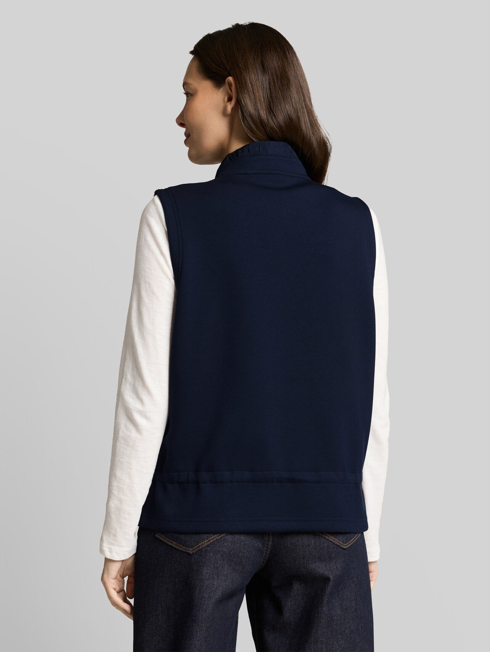 TOM TAILOR Sweatjacke Strick & Sweatshirts Scuba Sweatweste mit Stehkragen