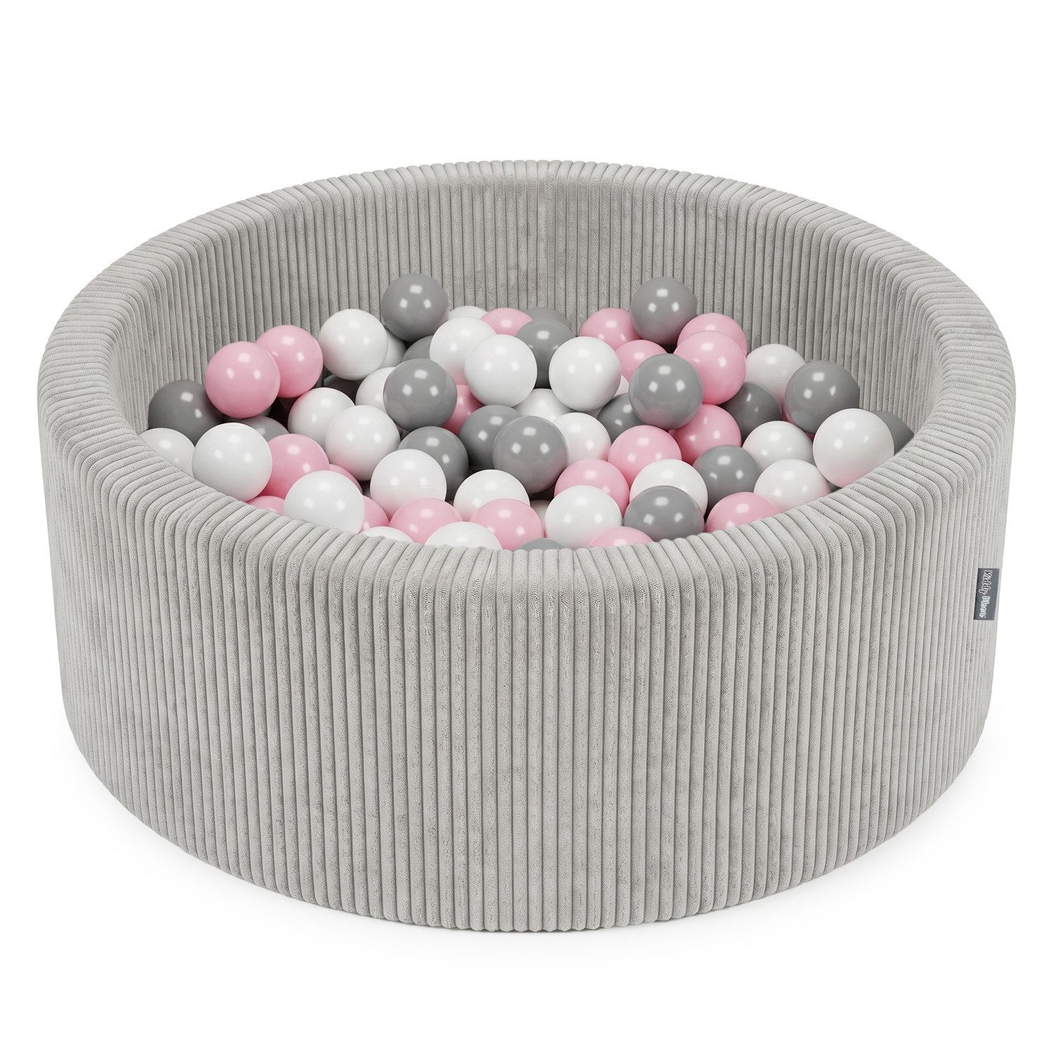 KiddyMoon Bällebad OK30AN, (Bällepool mit bunten Bällen, 200-tlg., Bällepool mit bunten Bällen, 200-tlg., Strukturierter Rippbezug), Made in Europe