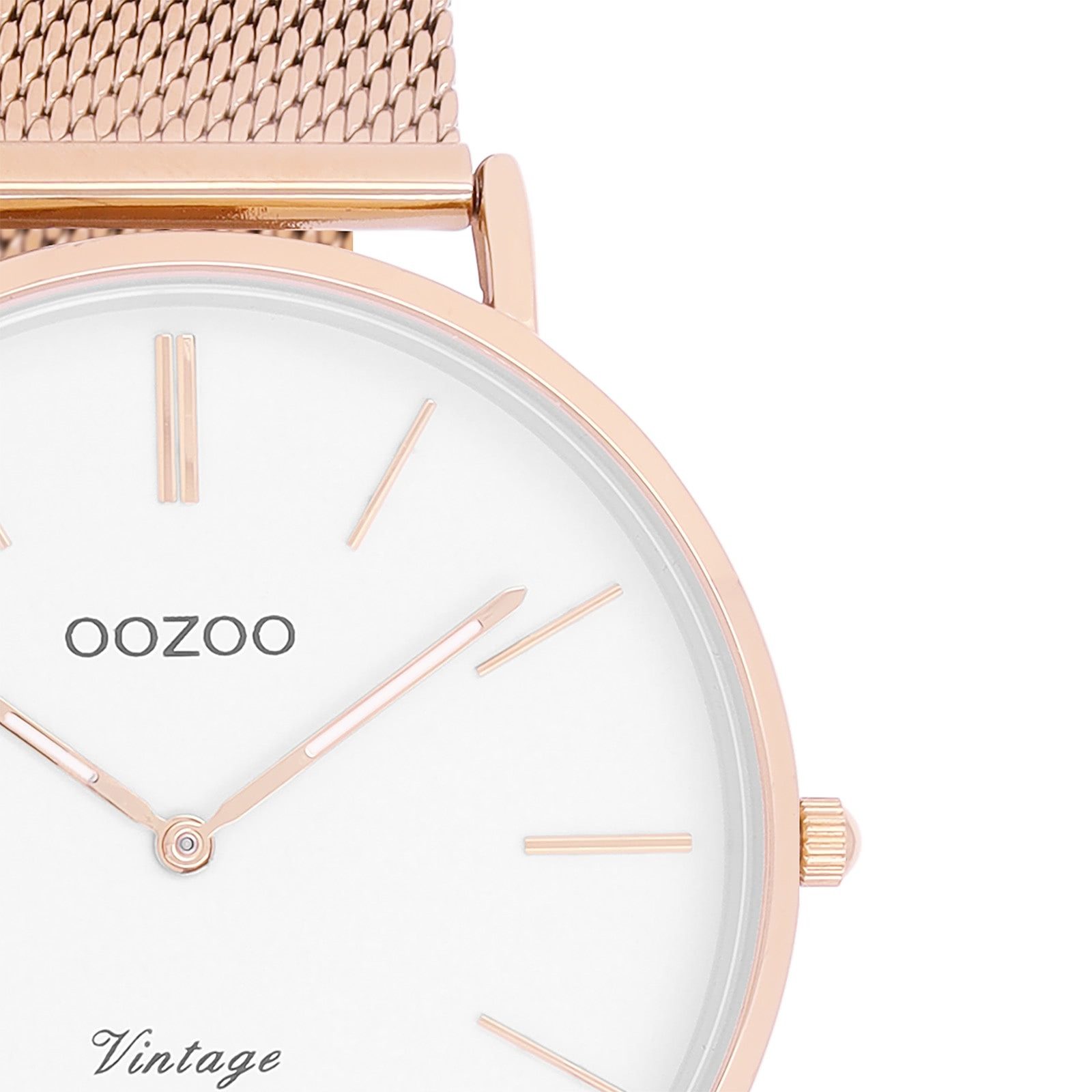 OOZOO Quarzuhr Oozoo Herren-Uhr rosegold, (Analoguhr), Herrenuhr rund, groß (ca. 40mm) Edelstahlarmband, Fashion-Style