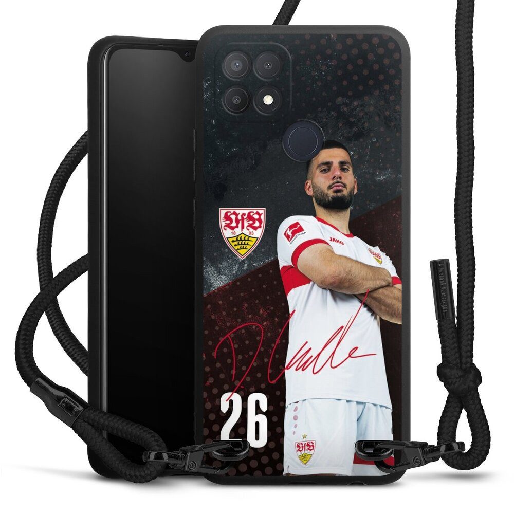 DeinDesign Handyhülle VfB Stuttgart Deniz Undav Offizielles Lizenzprodukt Deniz Undav 24/25, Oppo A15 Premium Handykette Hülle mit Band Case zum Umhängen