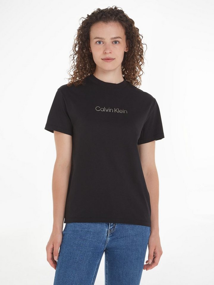 Calvin Klein T-Shirt HERO METALLIC LOGO T-SHIRT mit Calvin Klein Print auf  der Brust