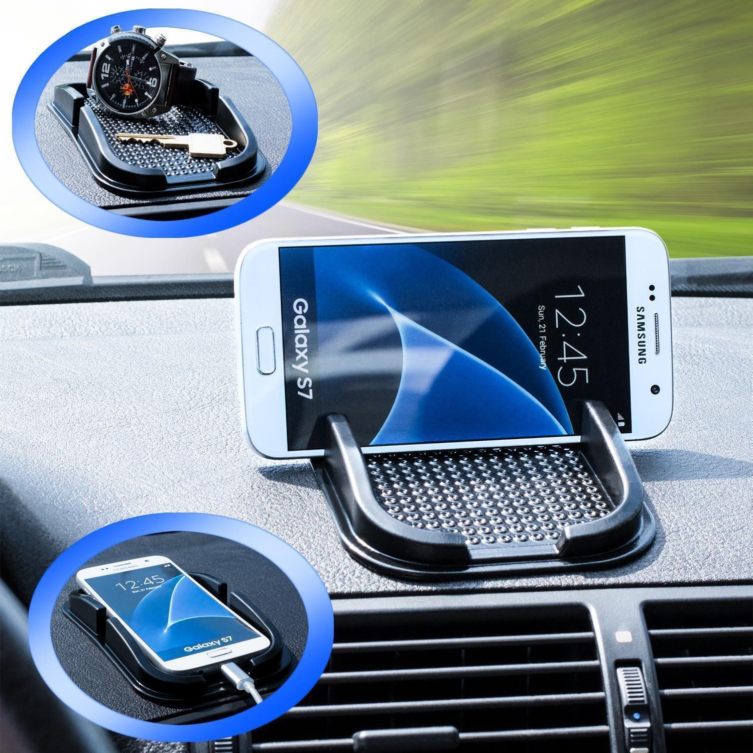 Smartphone-Halterung Anti-Rutsch-Matte Haft Gel Slip-Pad Auto KFZ Handy Smartphone Navi