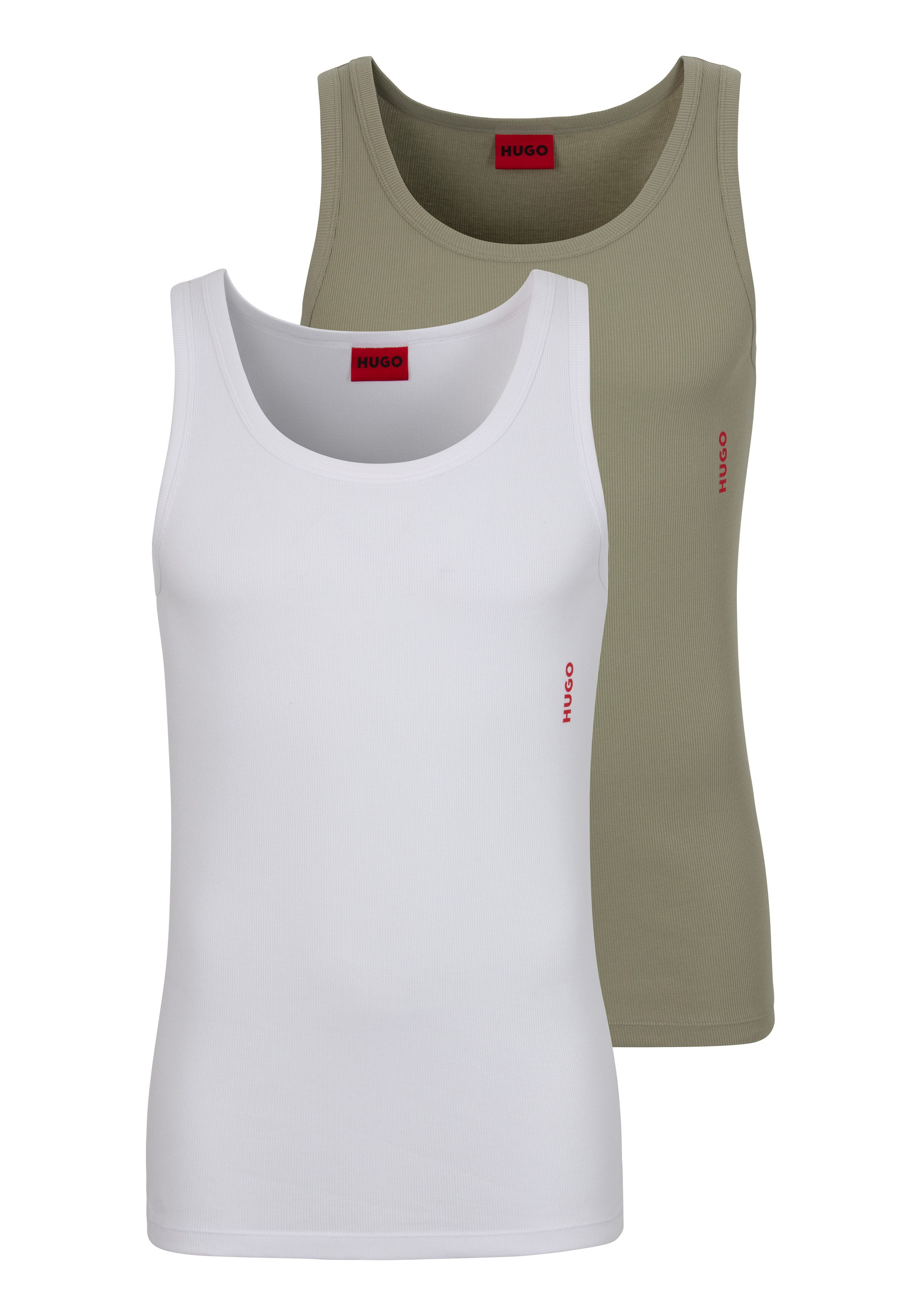 HUGO Tanktop Twin Pack (Packung, 2-tlg) mit Markenlabel in Kontrastfarbe