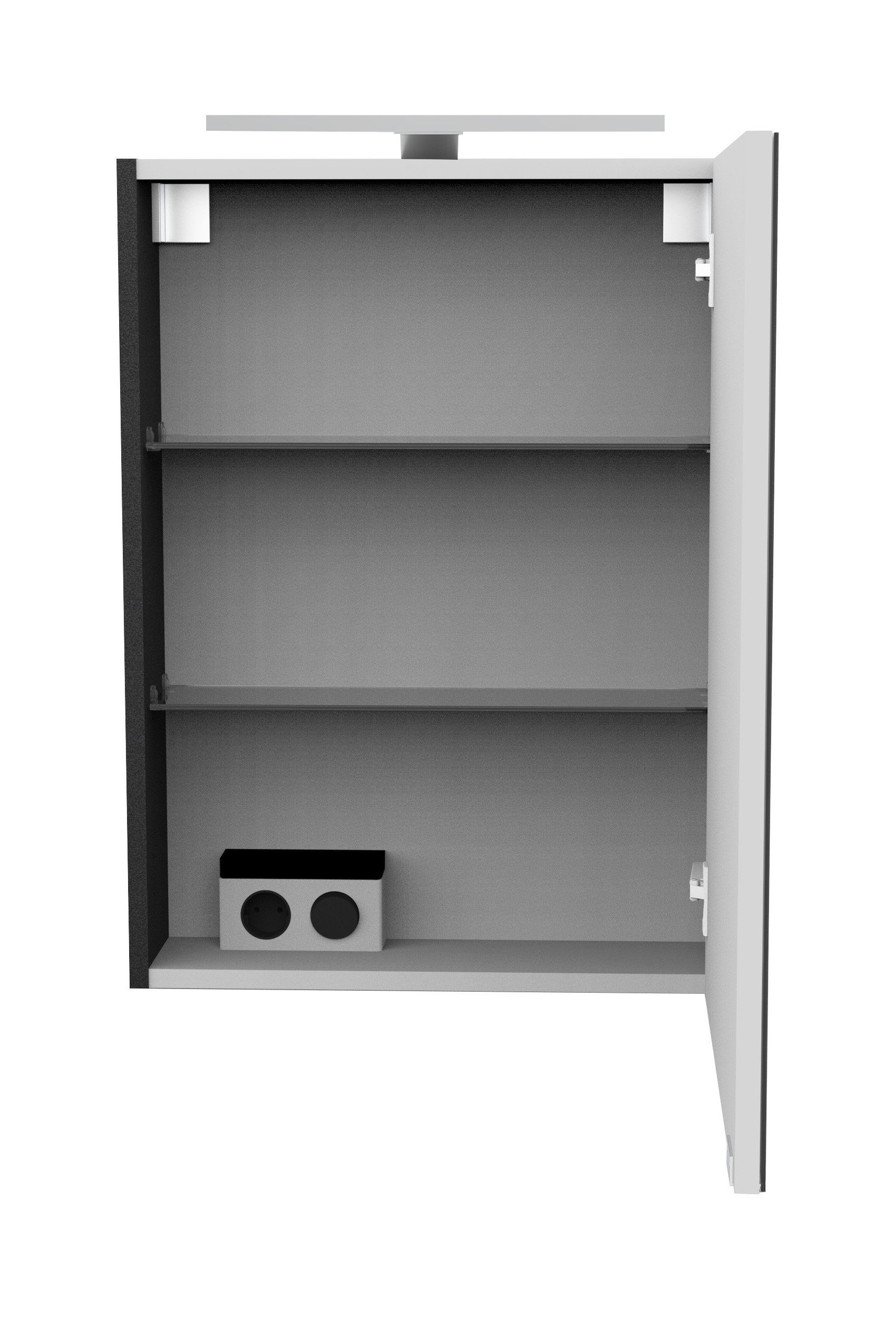 FACKELMANN Spiegelschrank (Spiegelschrank mit LED-Aufsatzleuchte) Badmöbel