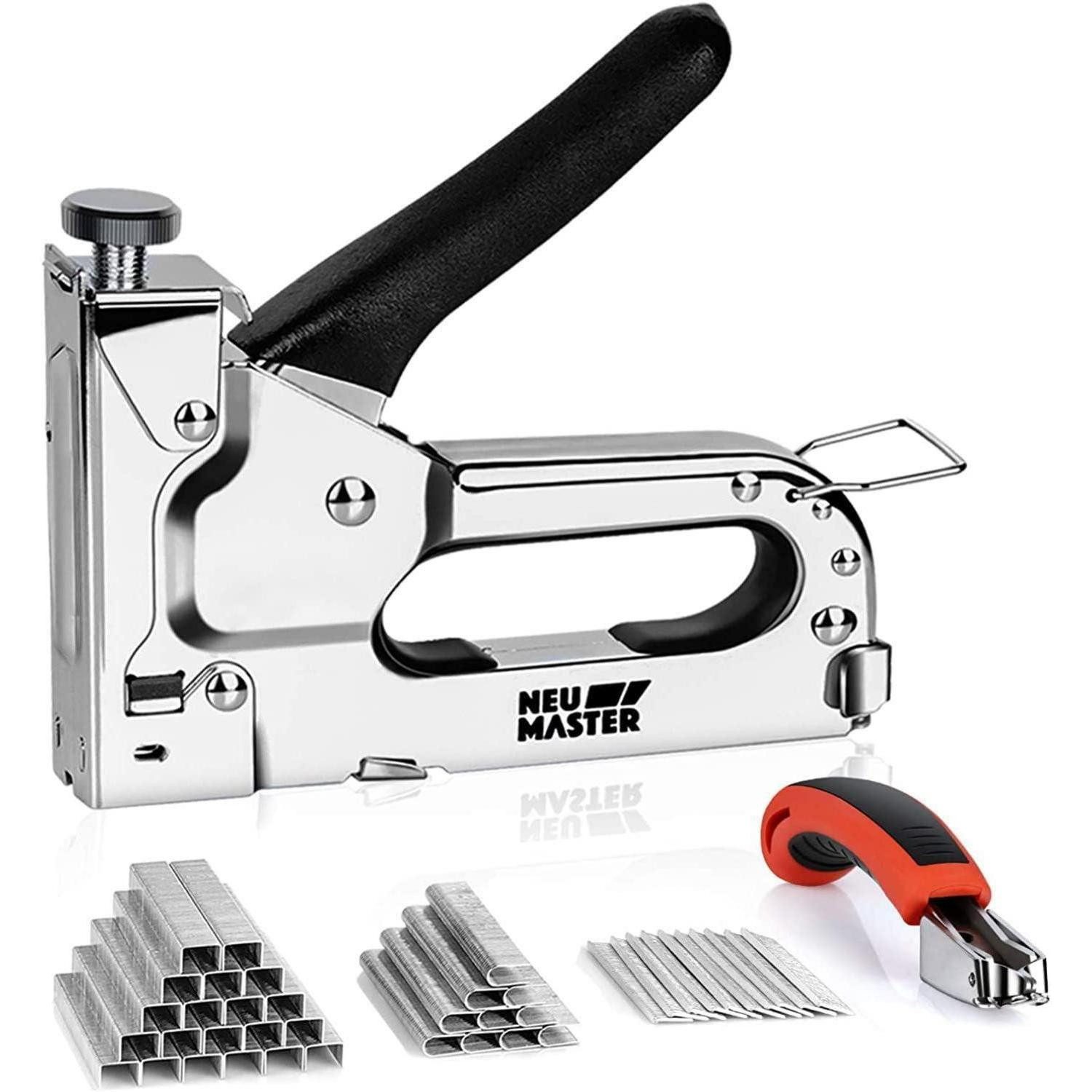 LuxusKollektion Handtacker Handtacker Set Tackerpistole 3in1 2000 Klammern Silber