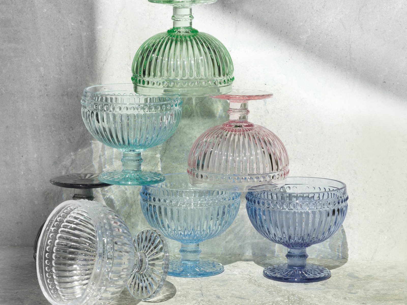 Greengate Dessertschale Alice Dessertschale blue 9,8cm, Glas, (Schüsseln & Schalen)