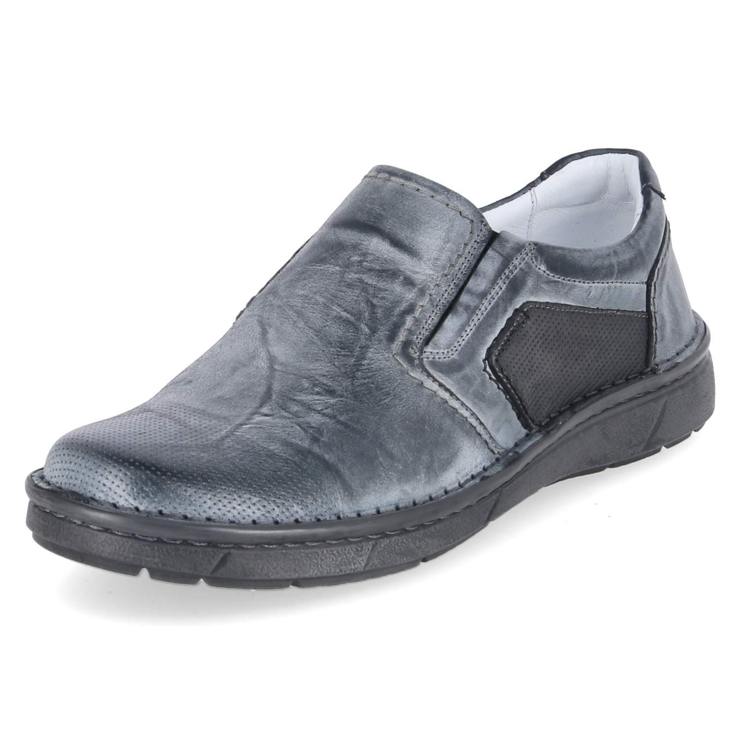 KRISBUT Krisbut 5708A-5 Herren Glattleder blau Slipper günstig online kaufen