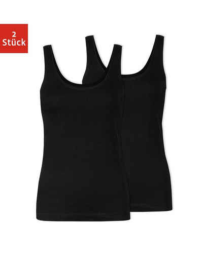 SNOCKS Tanktop Top mit breiten Trägern Damen (2-tlg) aus Bio-Baumwolle, bequem, perfektes Basic für jedes Outfit