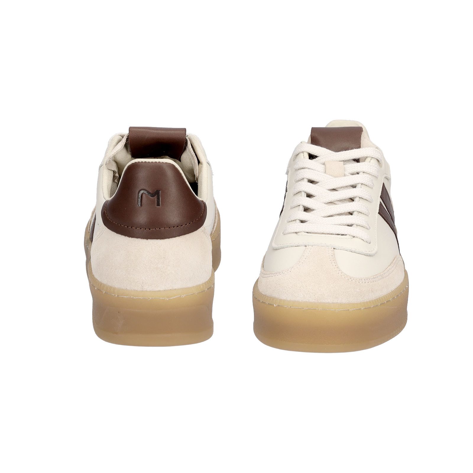 MIDS MARLA Damen Sneaker Glatt-/Velourleder Offwhite mit Plateau-Sohle und gepolsterter Zunge