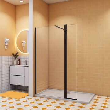 duschspa Duschwand 8mm Walk in Dusche Duschwand Trennwand mit Flipper-Panel, Einscheibensicherheitsglas, Sicherheitsglas, (Set), Glas, Nano Glas