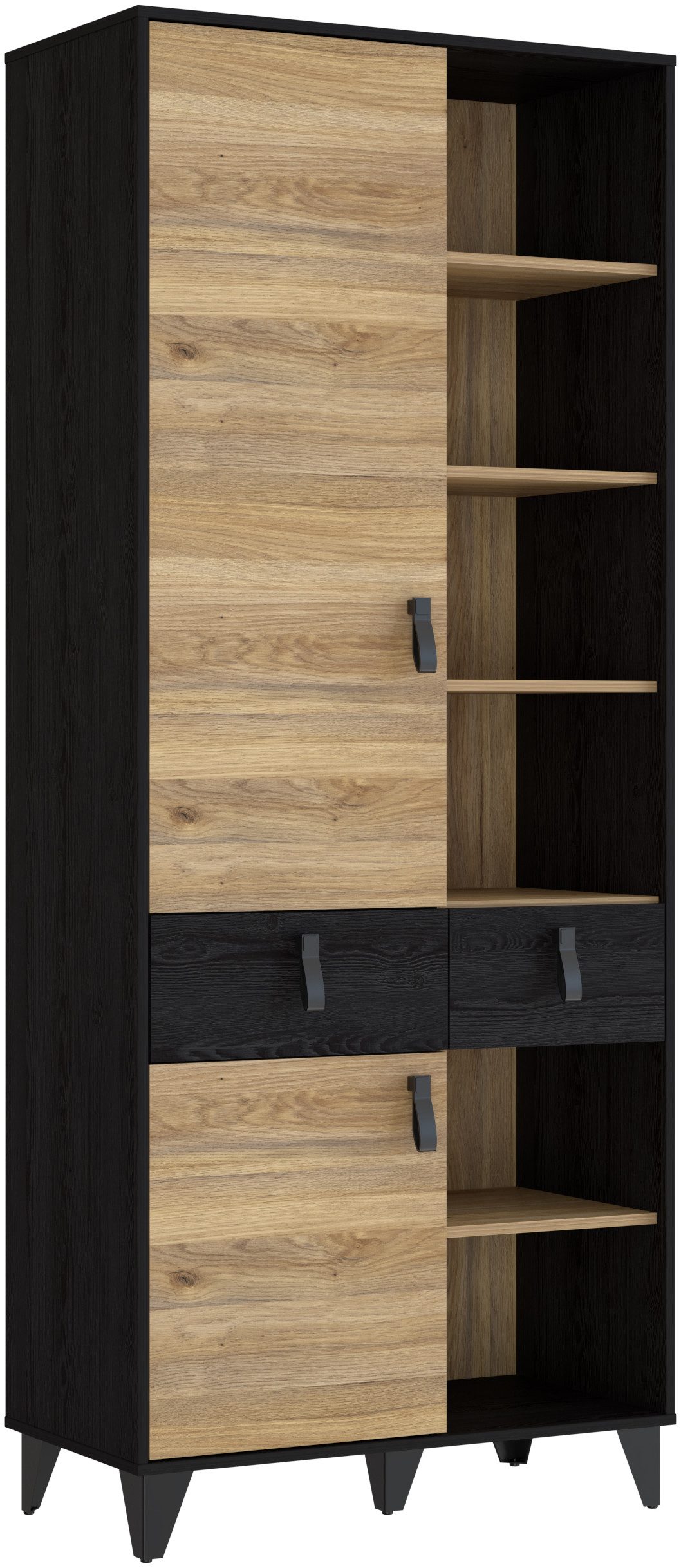 FORTE Stauraumregal Stauraumregal, viel Platz, Metallfüße, Schlaufengriffe günstig online kaufen