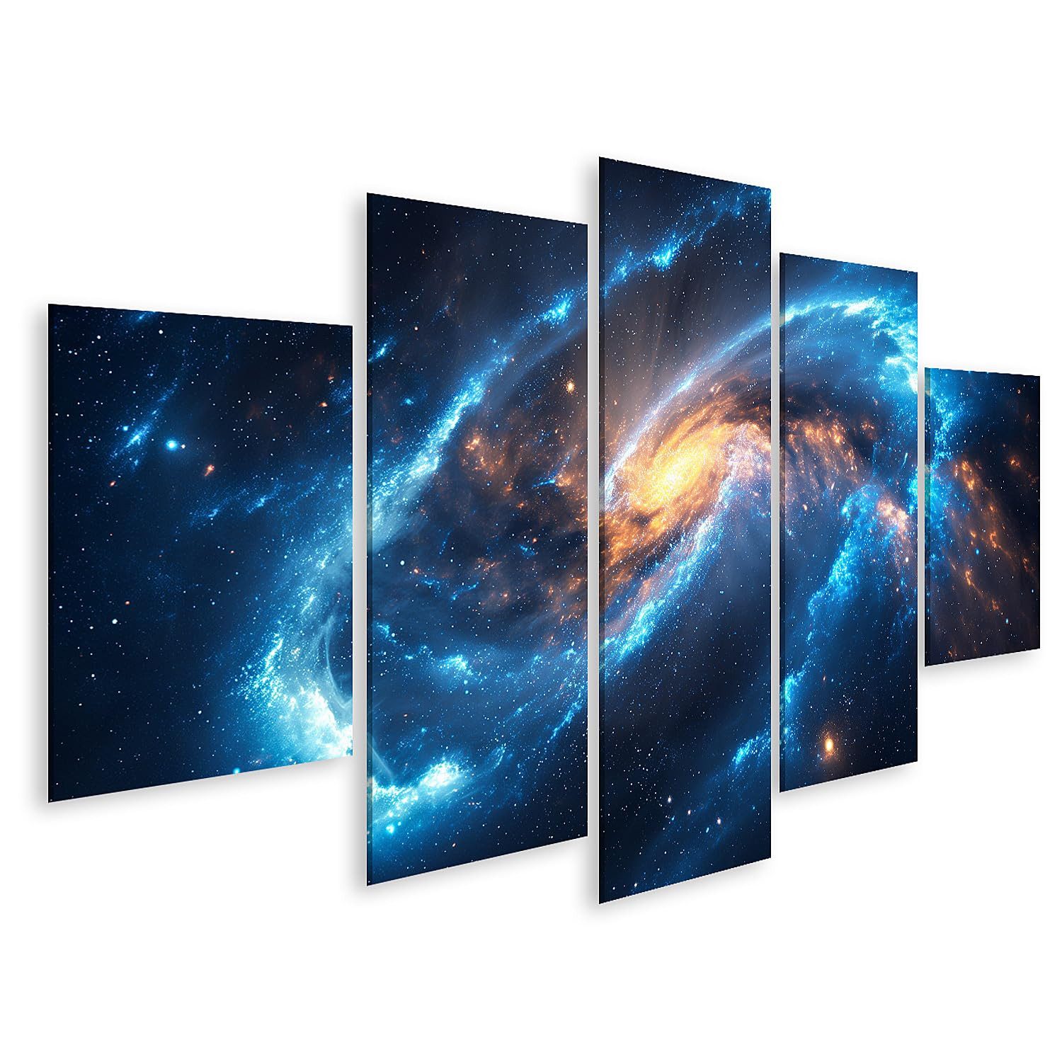 islandburner Leinwandbild Galaxie und leuchtende Sterne im Universum
