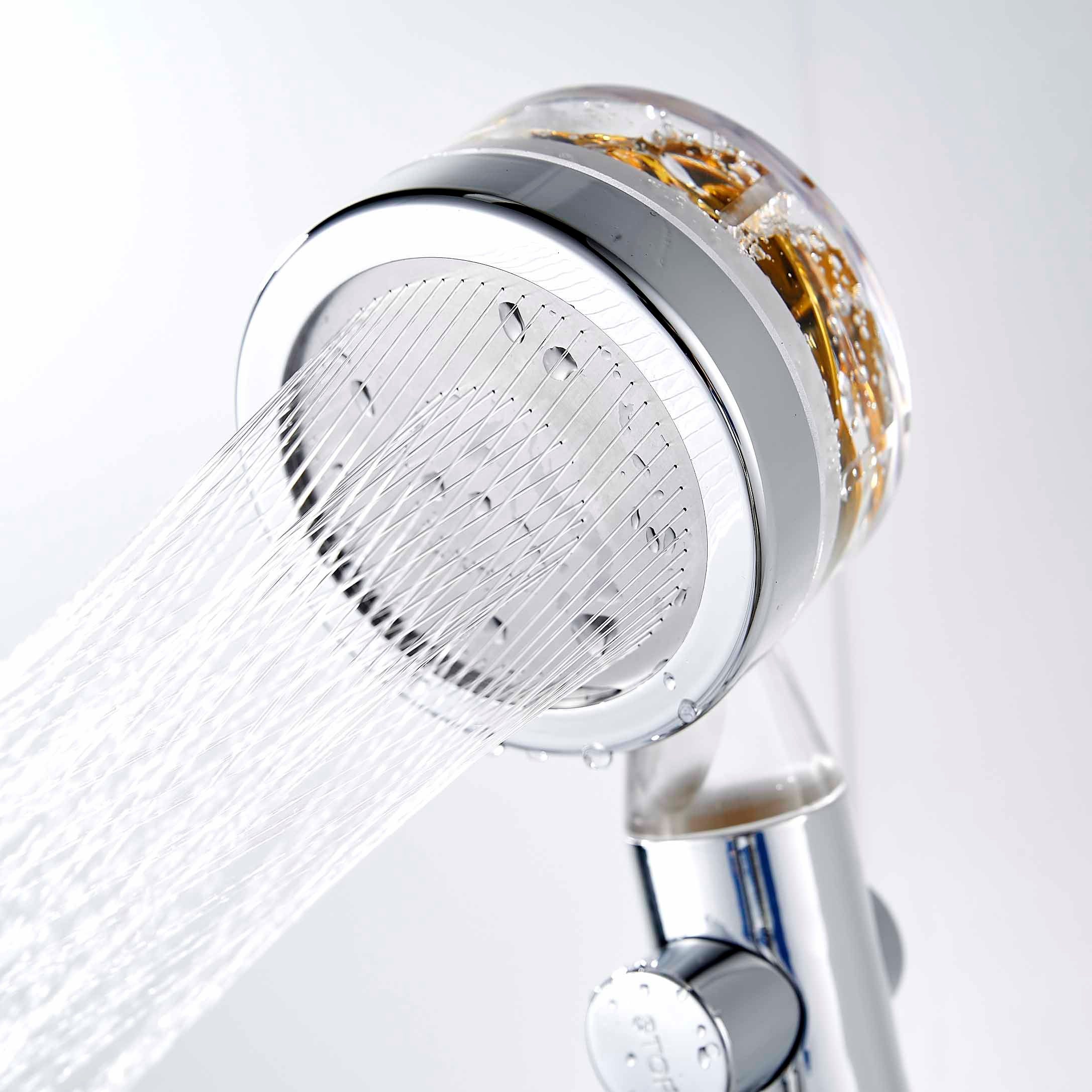 HAC24 Handbrause Duschkopf Chrom Ø 8 cm Filtration Ionen Wasserfilter, (1-t günstig online kaufen