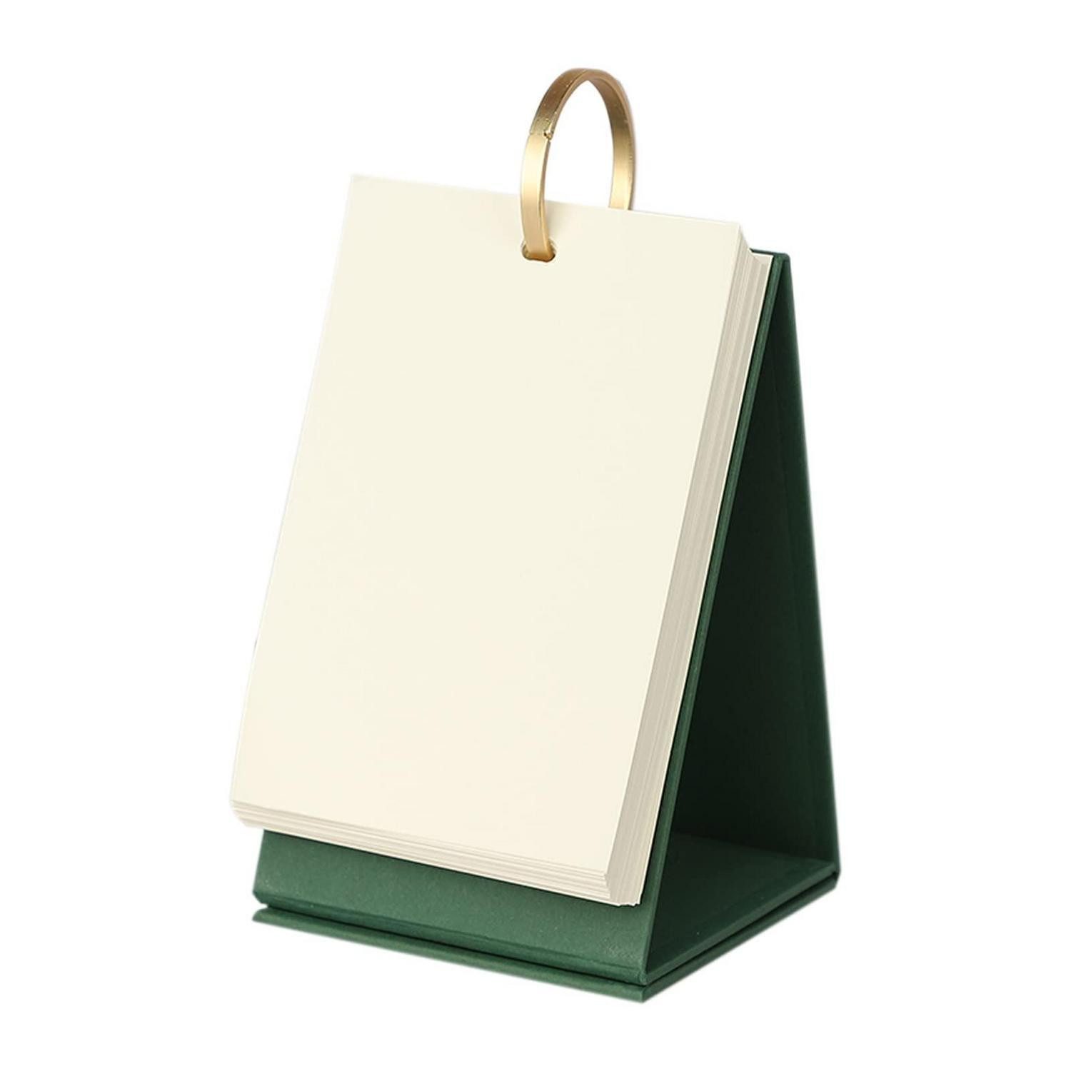 LuxusKollektion Notizheft Tischkalender Notizblock Loseblatt Grün 14.5x9.8cm