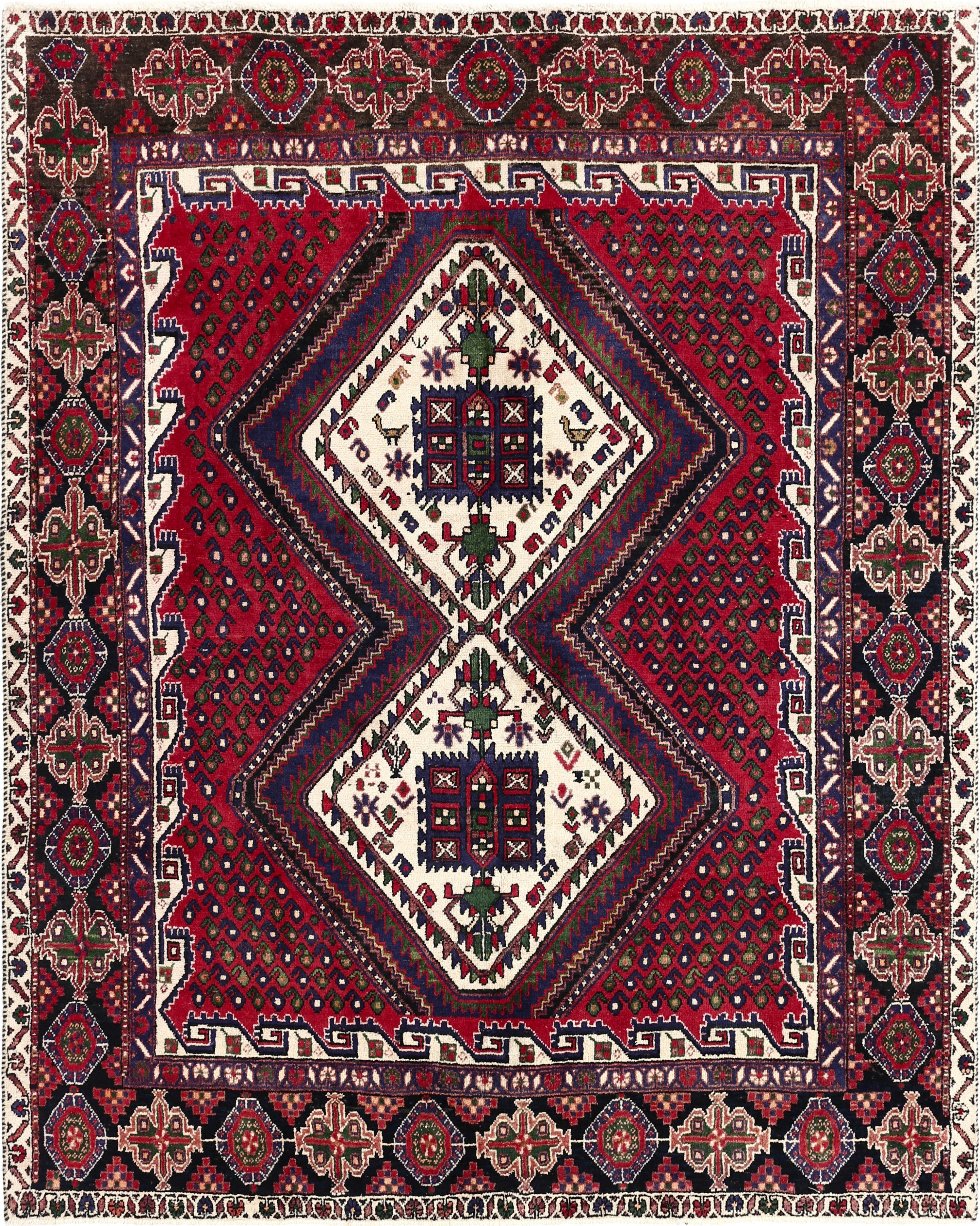 Carpet Avenue Teppich Afshar Shahr-Babak Patina 195x156, Rechteck, Höhe: 7 mm