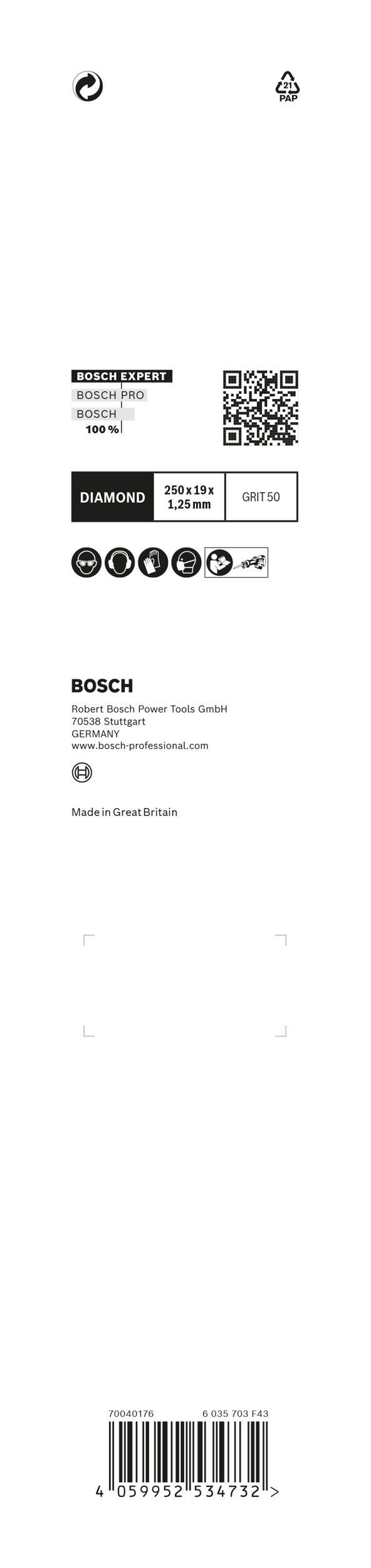 Expert Cement Expert BOSCH 1750 Säbelsägeblatt RD Iron, S Cast