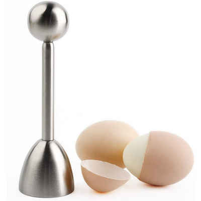 BEARSU Eierschneider Edelstahl Eier Cutter für Weiches Harte Gekochtes Eier Cracker eierschale Abscheiderentferner, (1-tlg)
