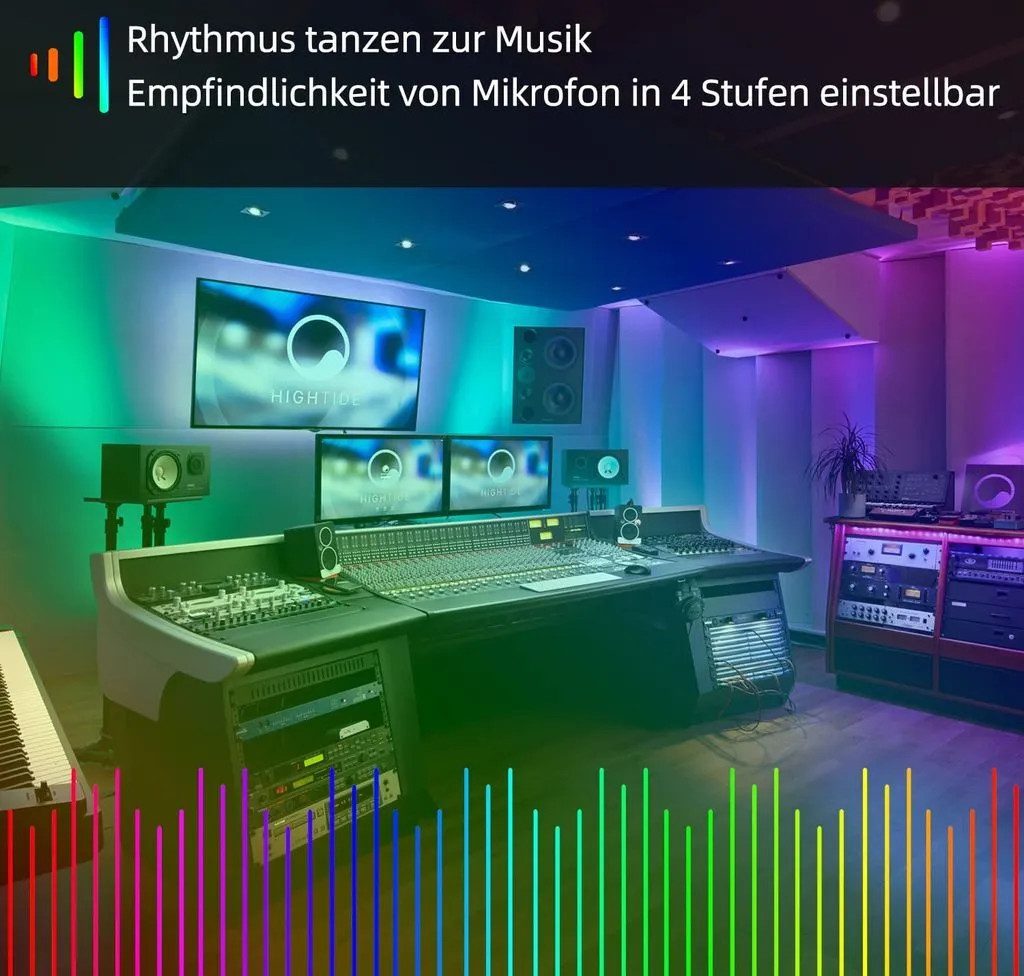 Nettlife LED Stripe Selbstklebend RGB APP-Steuerung 10/20/30m Lichtband Streifen, Timer-Funktion für Musikzimmer, Spielzimmer, Wohnzimmer, Flur