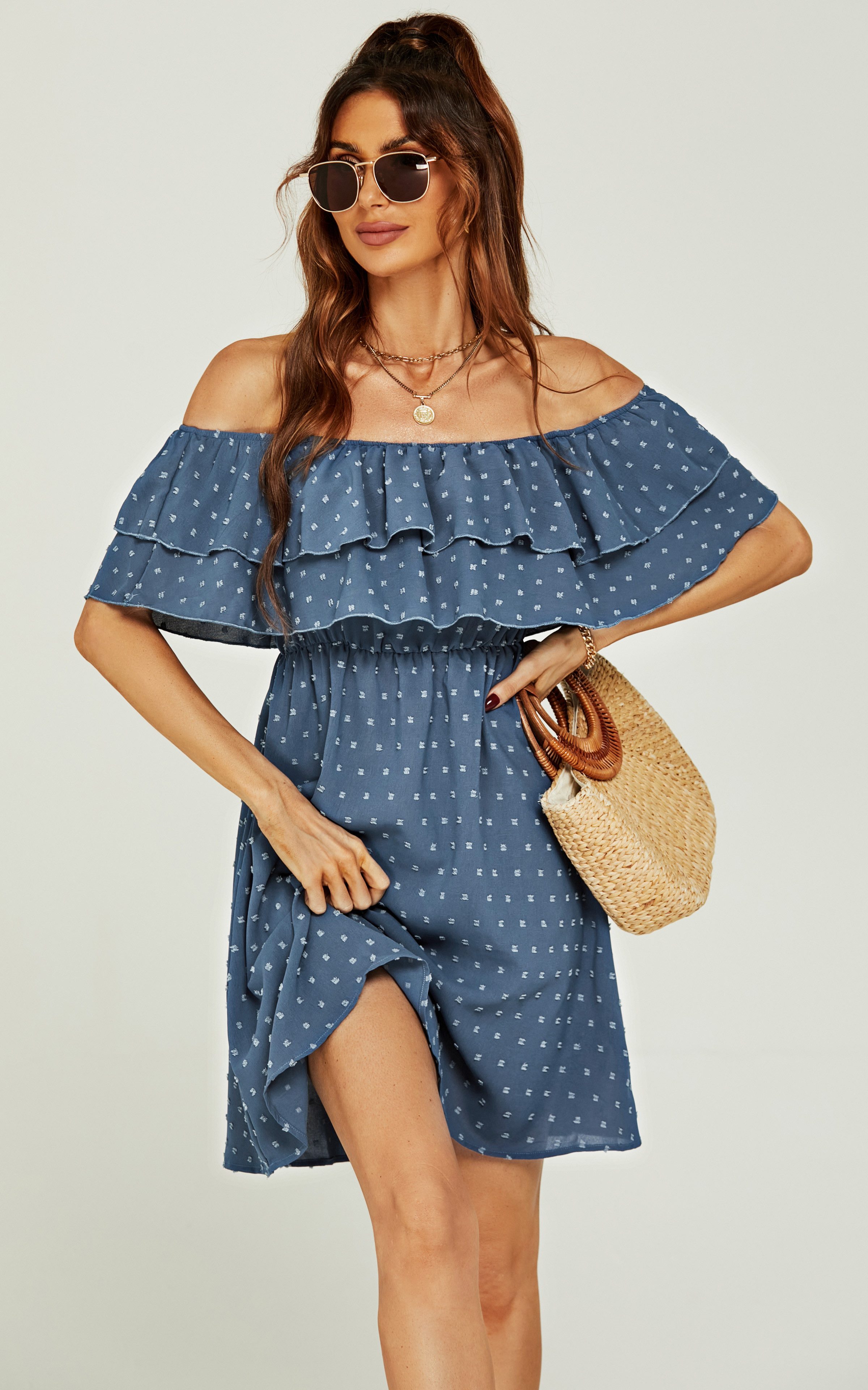 Minikleid Damen Minikleid Bardotkleid Sommerkleid Partykleid Off Shoulder
