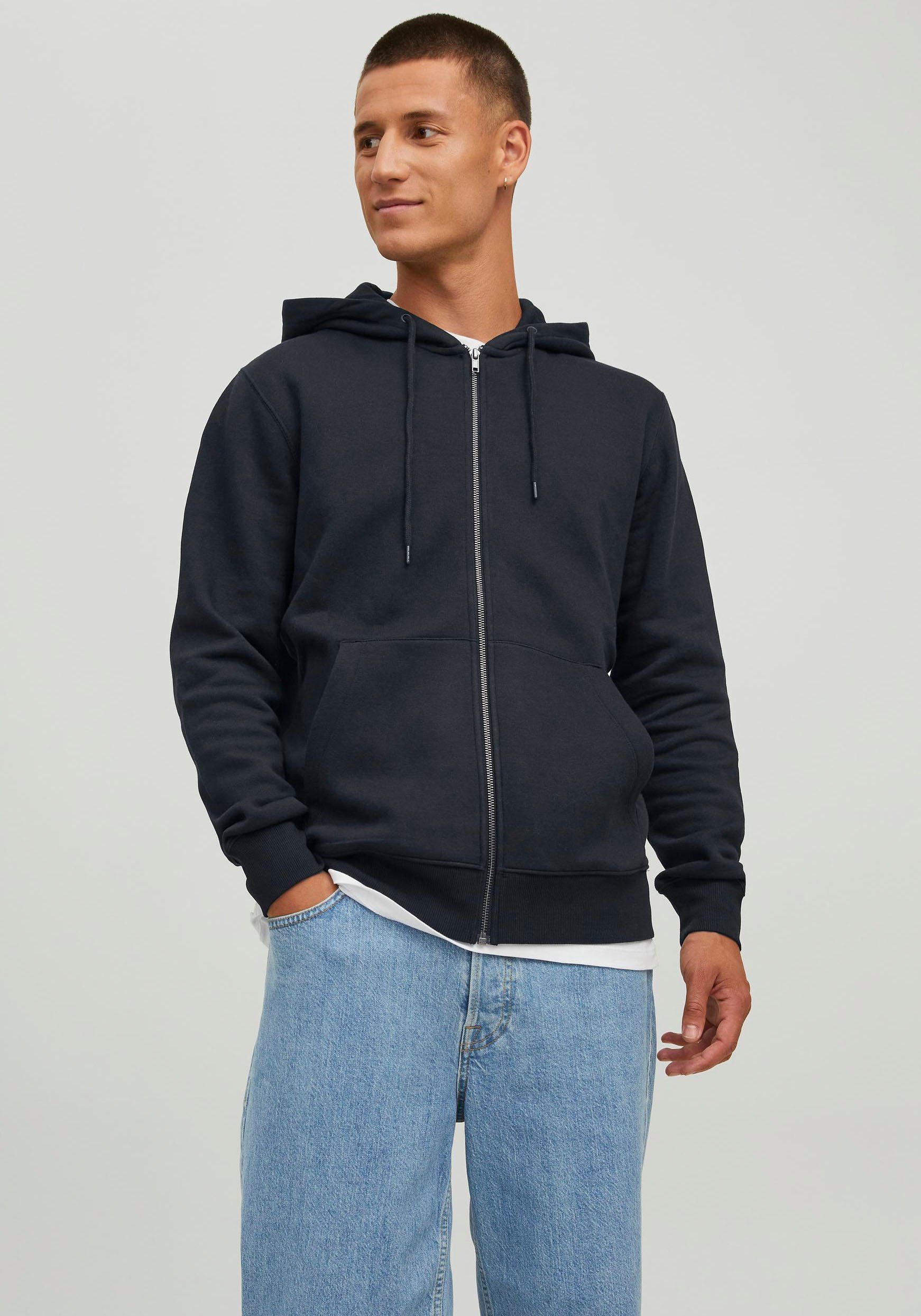 HOOD & Jones STAR ZIP schwarz BASIC Kapuzensweatjacke Jack SWEAT