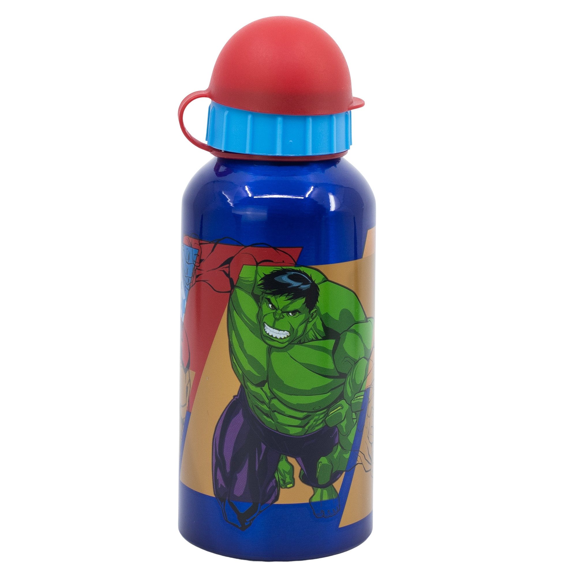 MARVEL Lunchbox Marvel Avengers Kinder Set 2 tlg 3 Kammern Brotdose Alu-Trinkflasche, (Spar-Set, 2-tlg., 1X Brotdose, 1X Trinkflasche)
