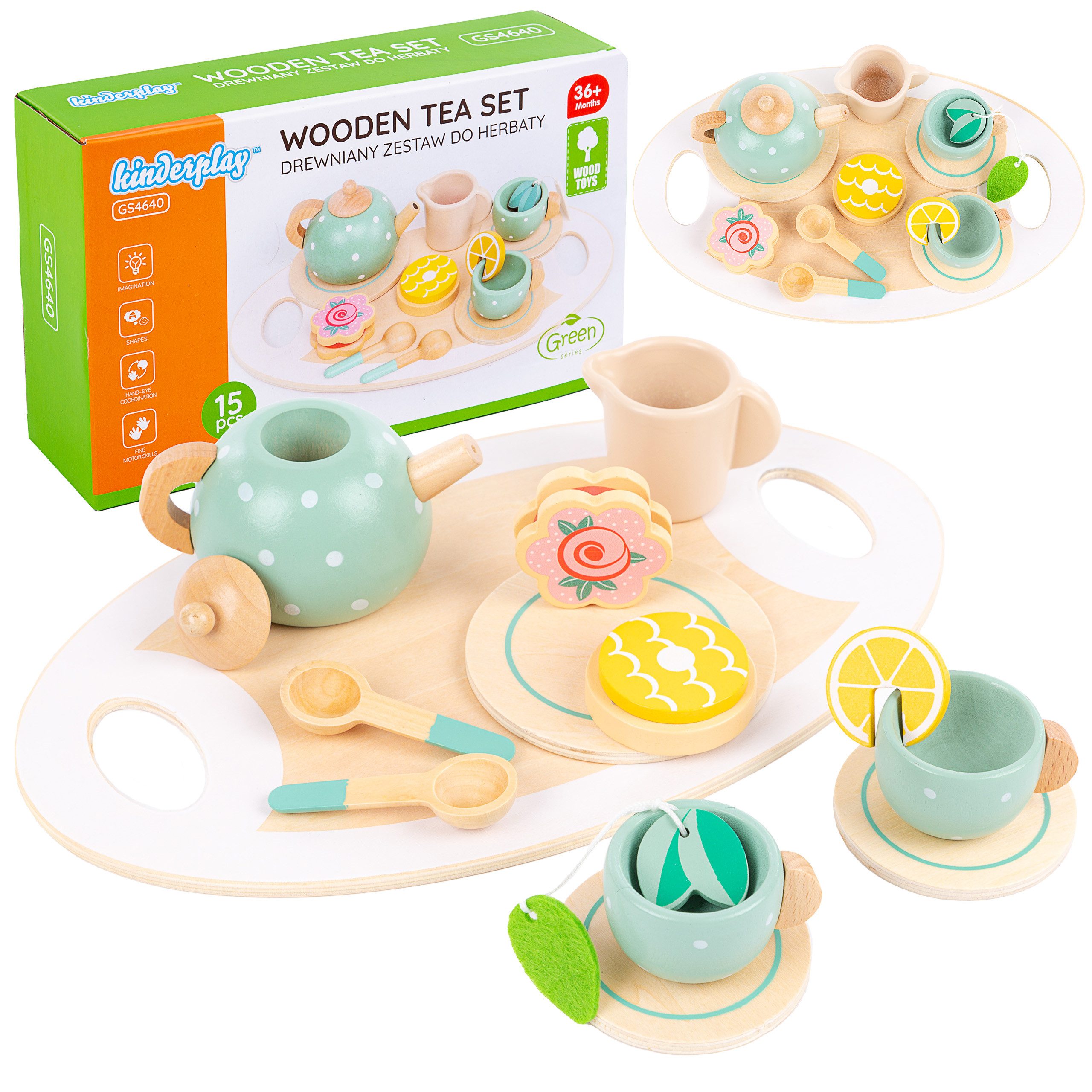 kinderplay Spiel-Kochgeschirr Tee-Set aus Holz – günstig online kaufen