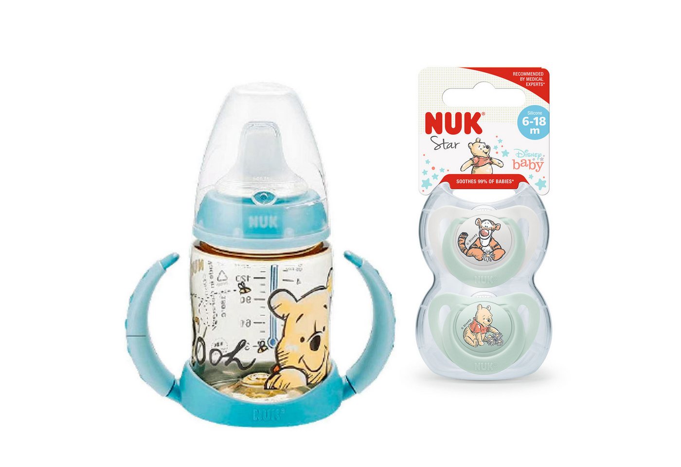 NUK Babyflasche First Choice PPSU Disney Trinklernflasche mit Schnuller 6-18M