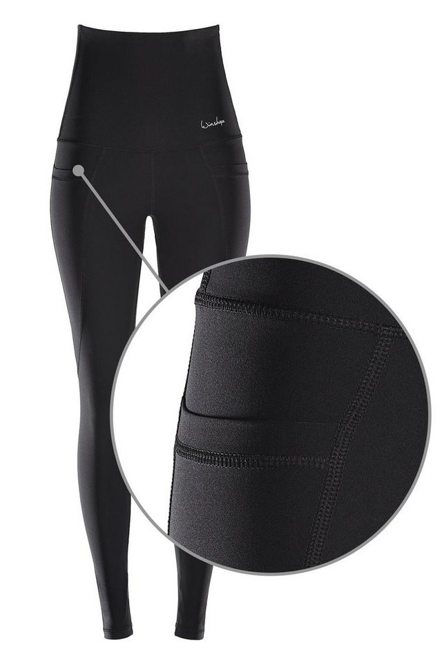 Taschen High HWL114 Waist mit Power Leggings praktischen Tights Functional Shape Winshape