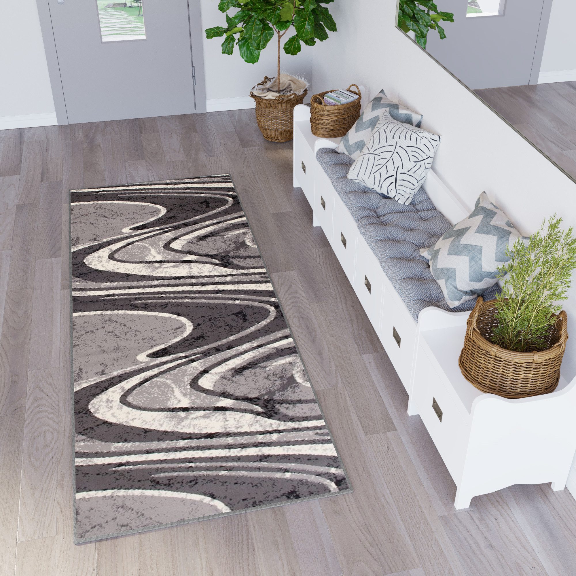 Tapiso Läufer DREAM, rechteckig, Höhe: 8 mm, Flur, Meterware, Korridor, Kurzflor