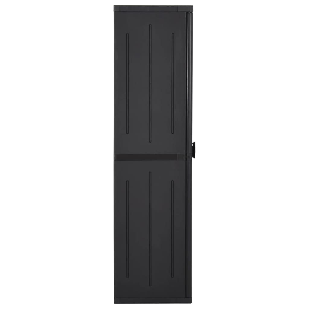 DOTMALL cm PP Garten-Lagerschrank Schwarz Fächerschrank 65x45x172 Werkzeugschrank